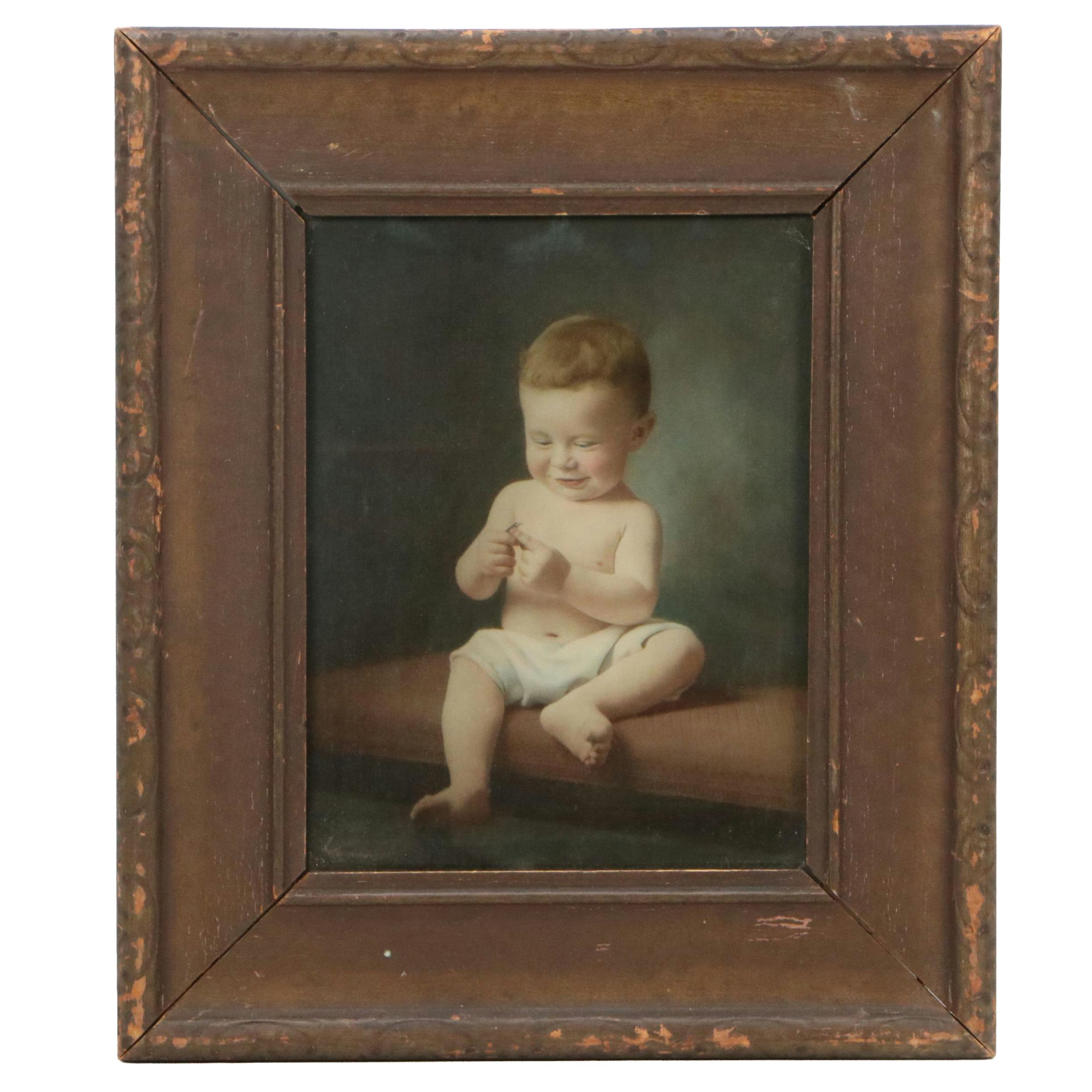 Oil Painting of Baby, 20th Century