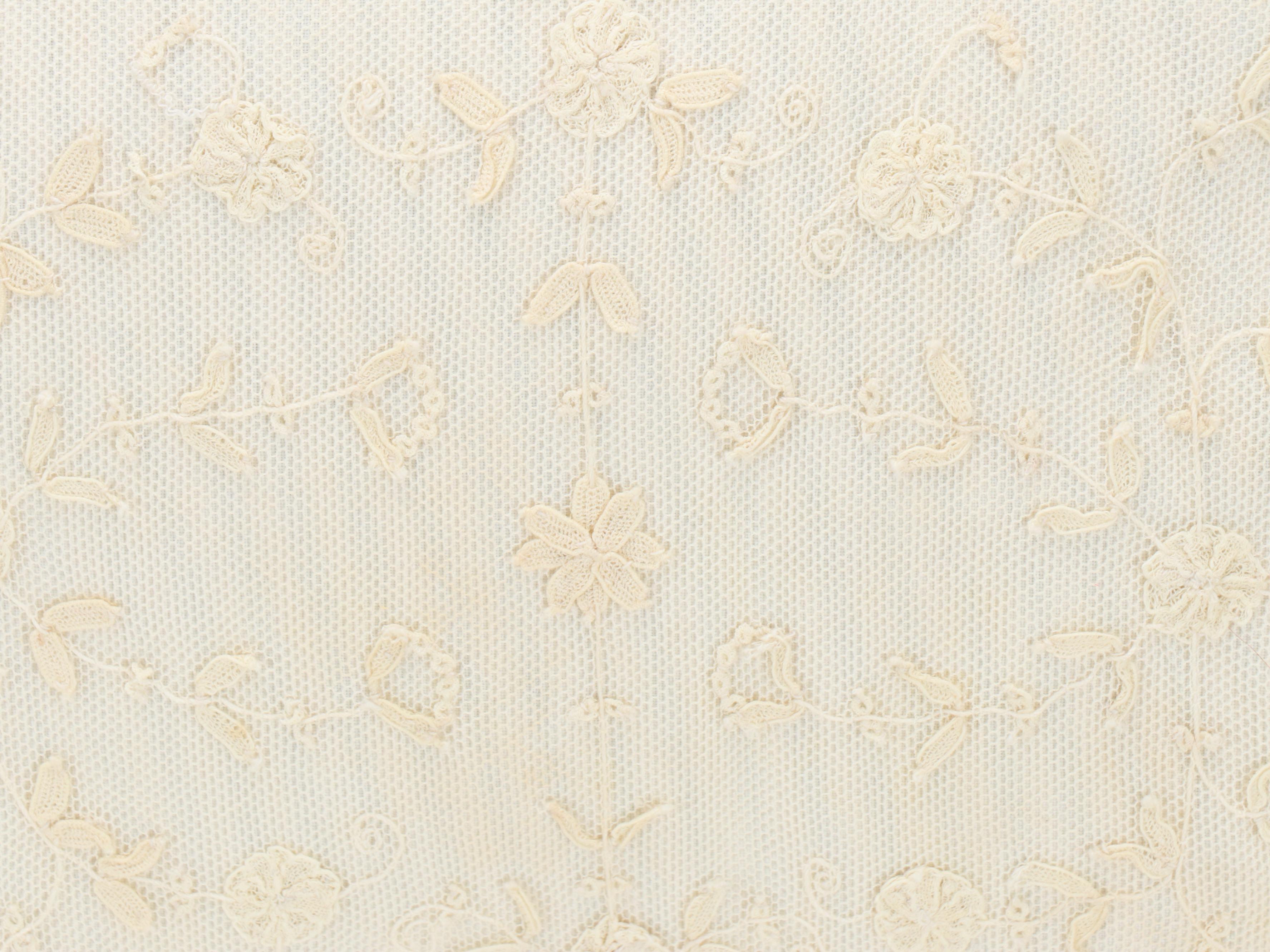 Lace and Appliqué Linen Throw Pillows