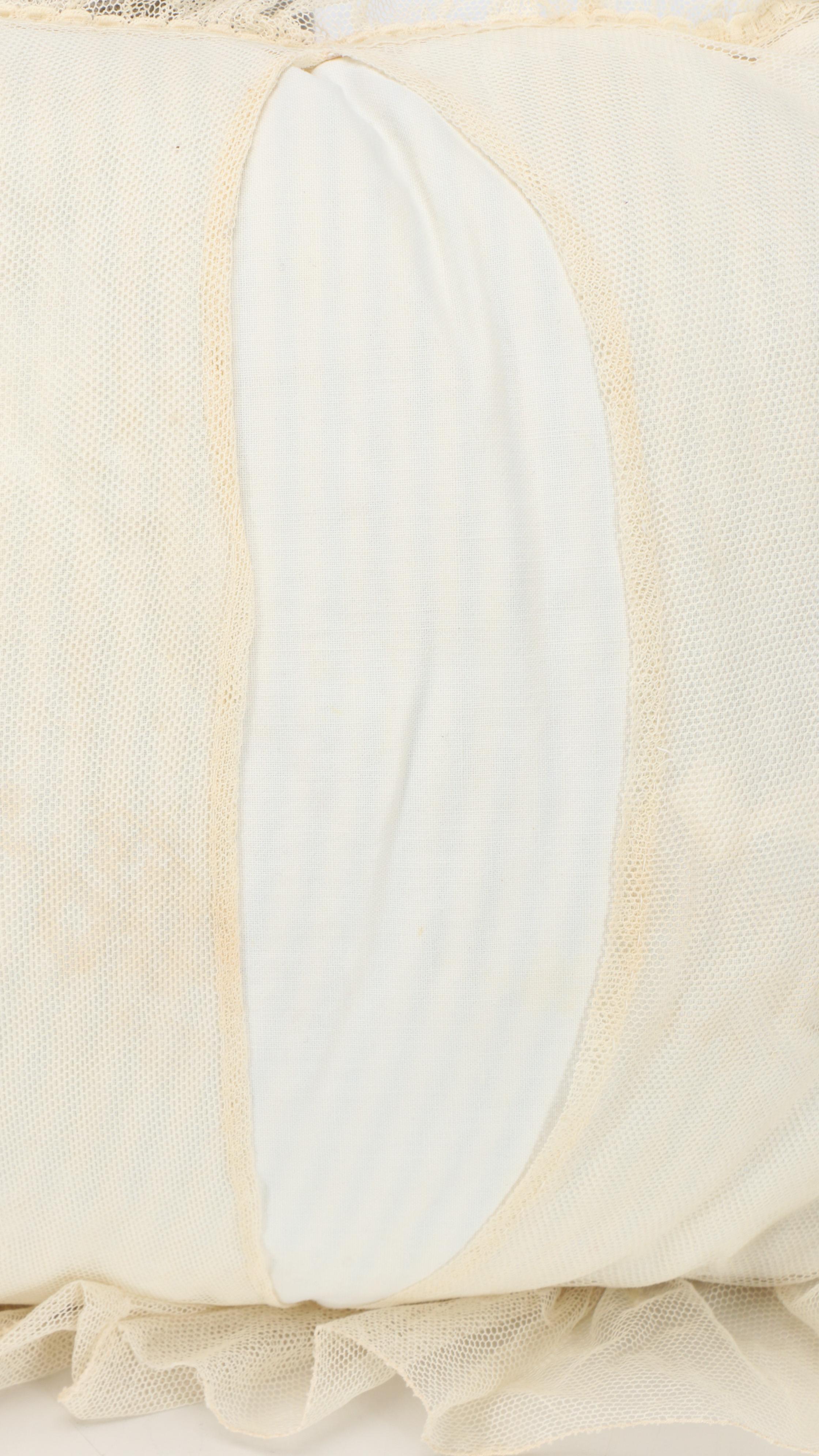 Lace and Appliqué Linen Throw Pillows