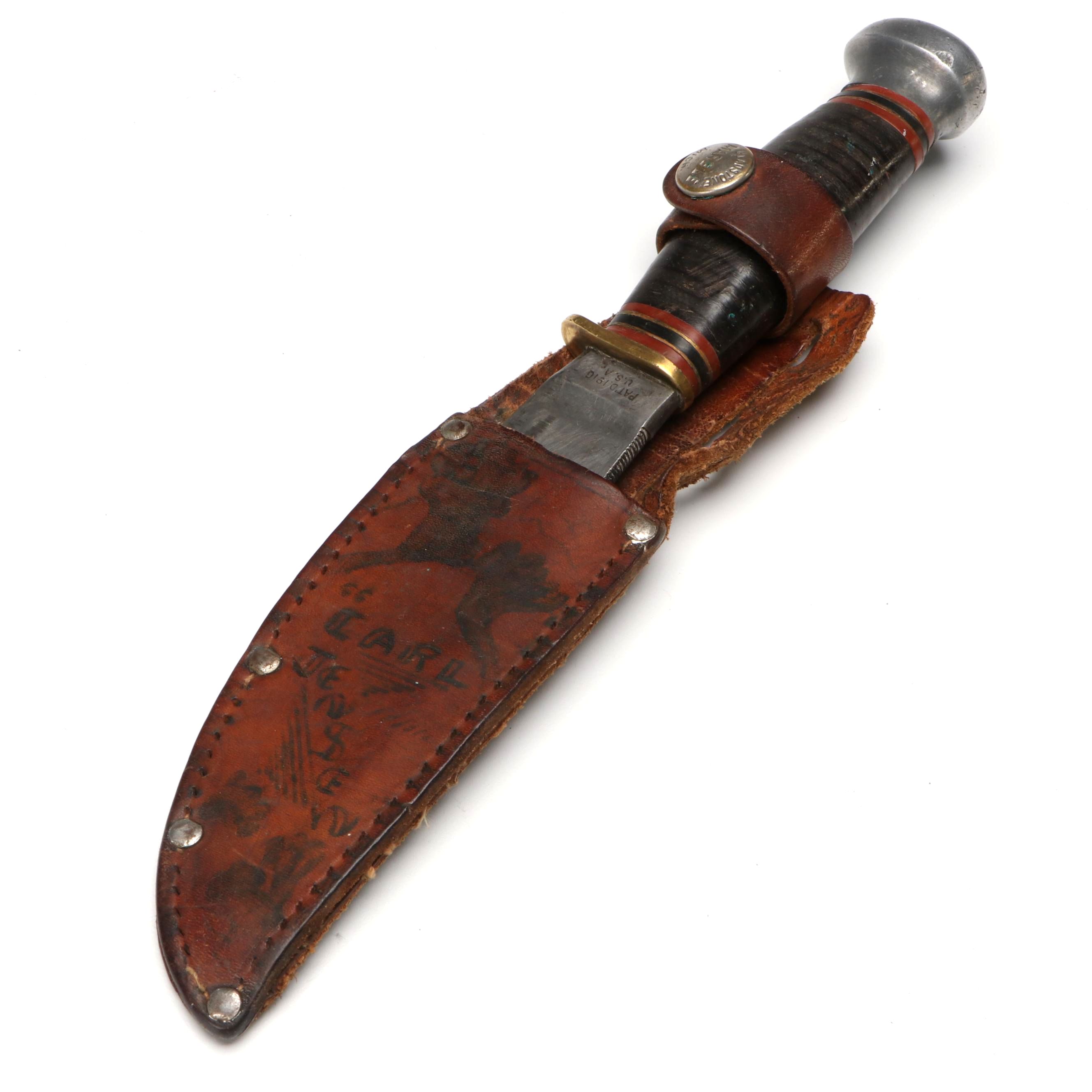 Marbles Hunting Knife with Leather Sheath