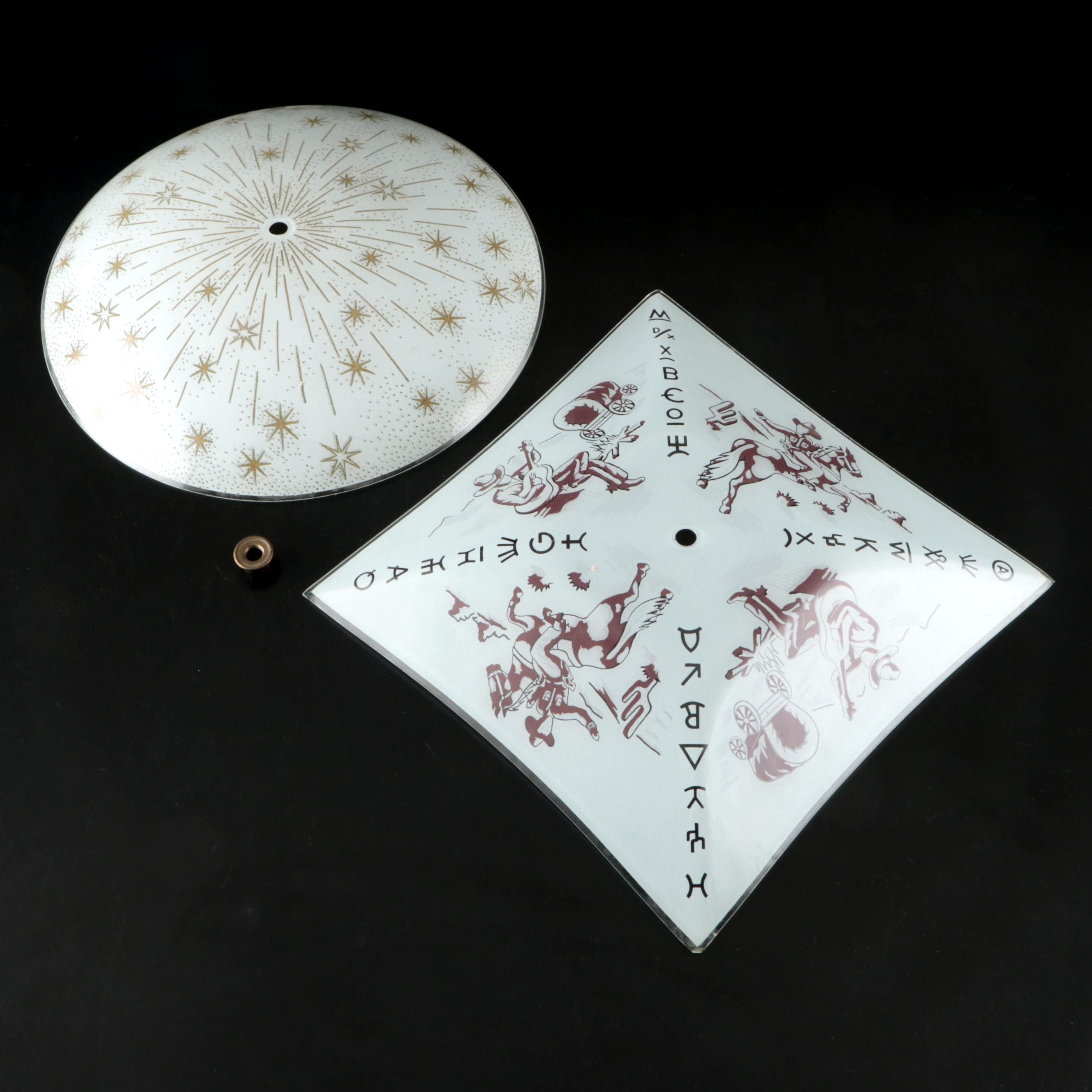 Celestial Glass with Western Square Glass Ceiling Light Shades