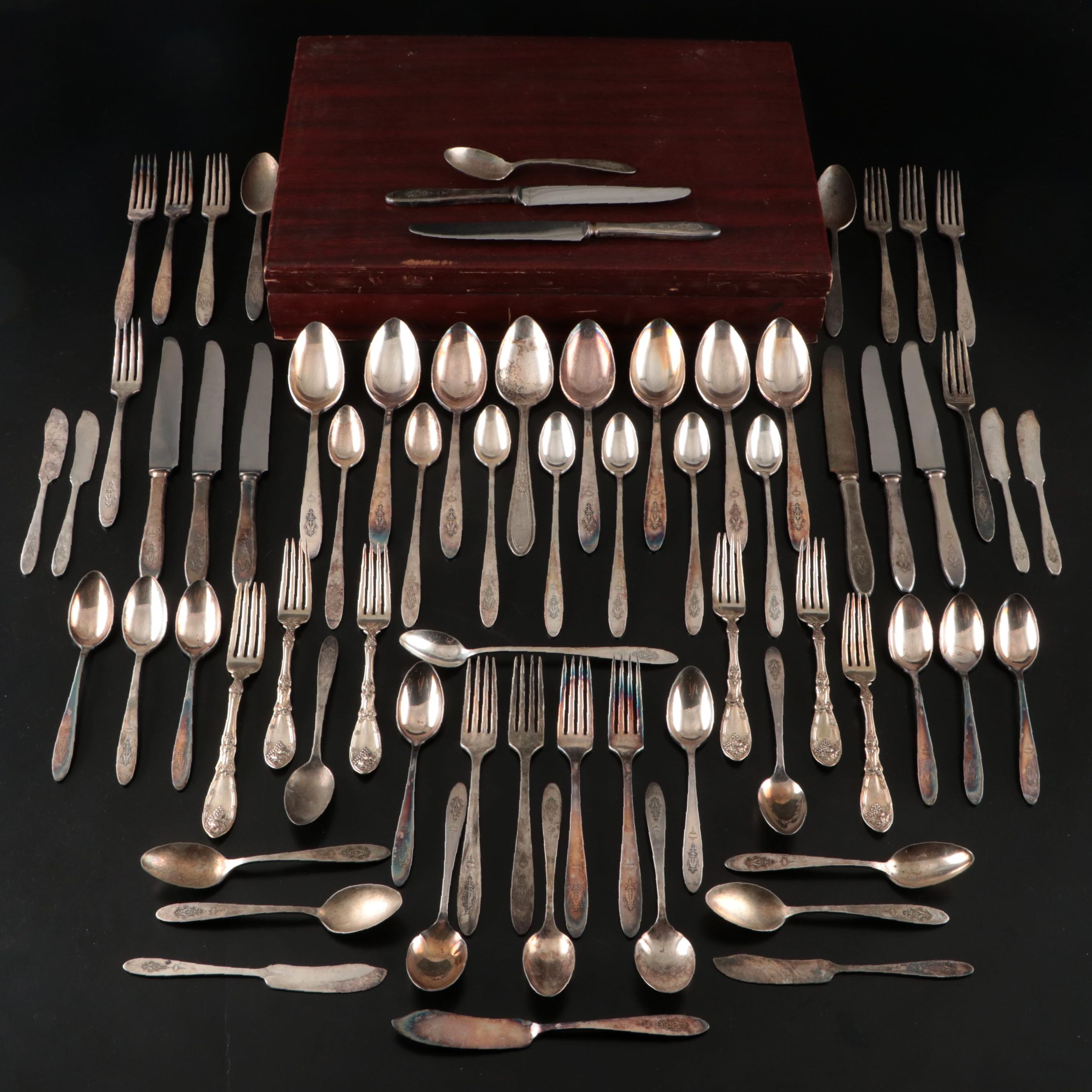 Oneida Community "Bird of Paradise" with Other Silver Plate Flatware, 1923