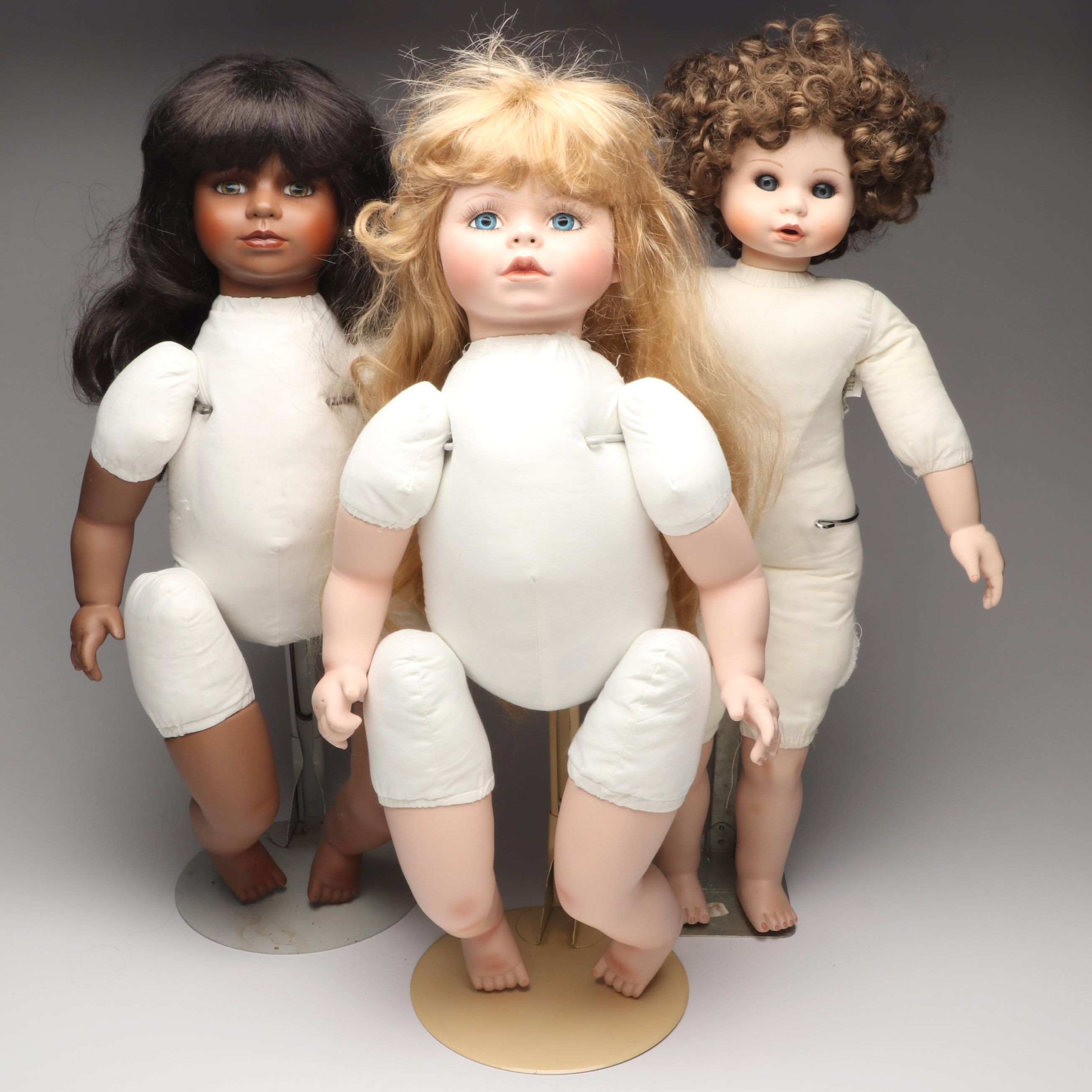 Michael Recot and Morgan Brittany Bisque Ceramic Dolls
