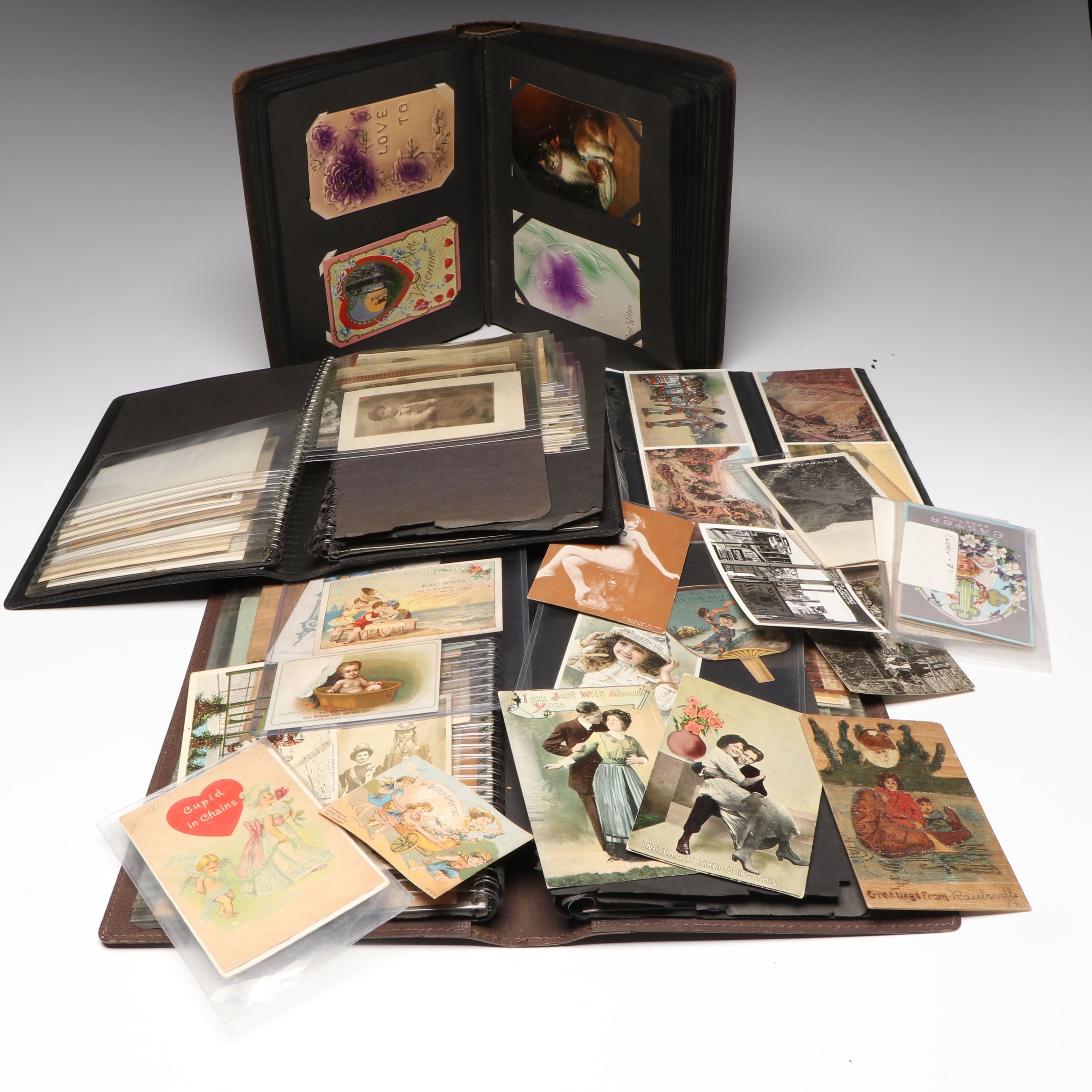 Valentine's Day, Christmas with Other Postcards, Advertisements and More