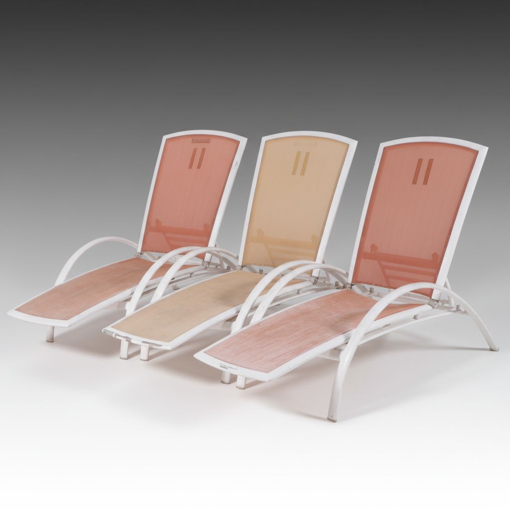 Three Frontgate Patio Chaise Lounges