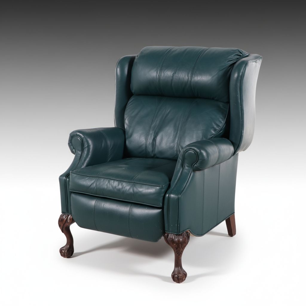 Motioncraft by Sherrill Wingback Leather Recliner