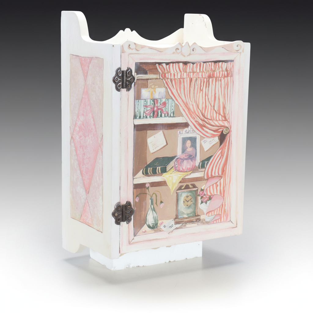 Hand-Painted Wooden Cabinet