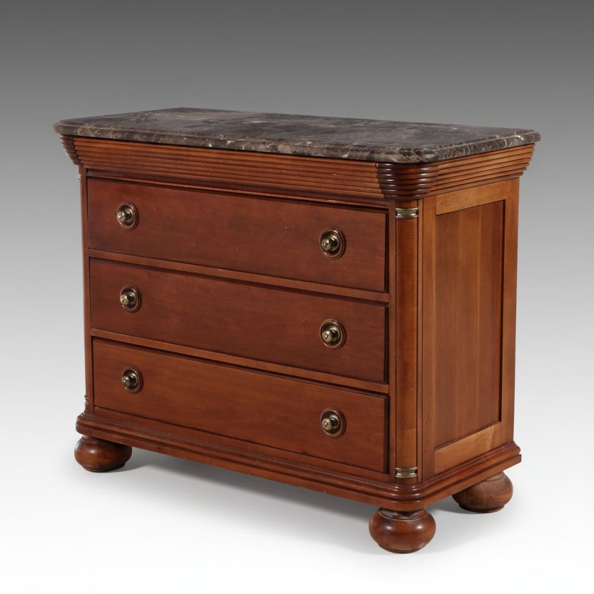 Nautica Home Louis Philippe Style Marble Top Chest of Drawers