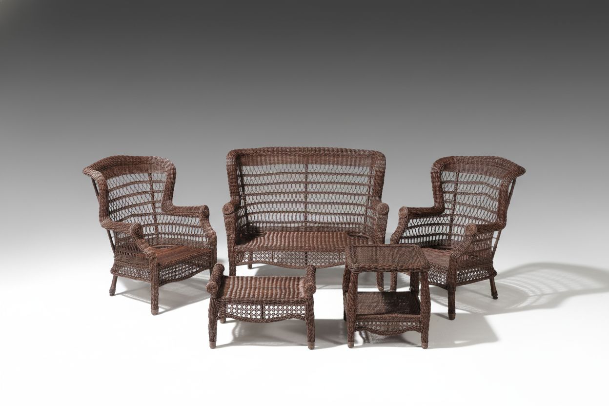 Five-Piece PE Rattan Patio Lounge Seating Set