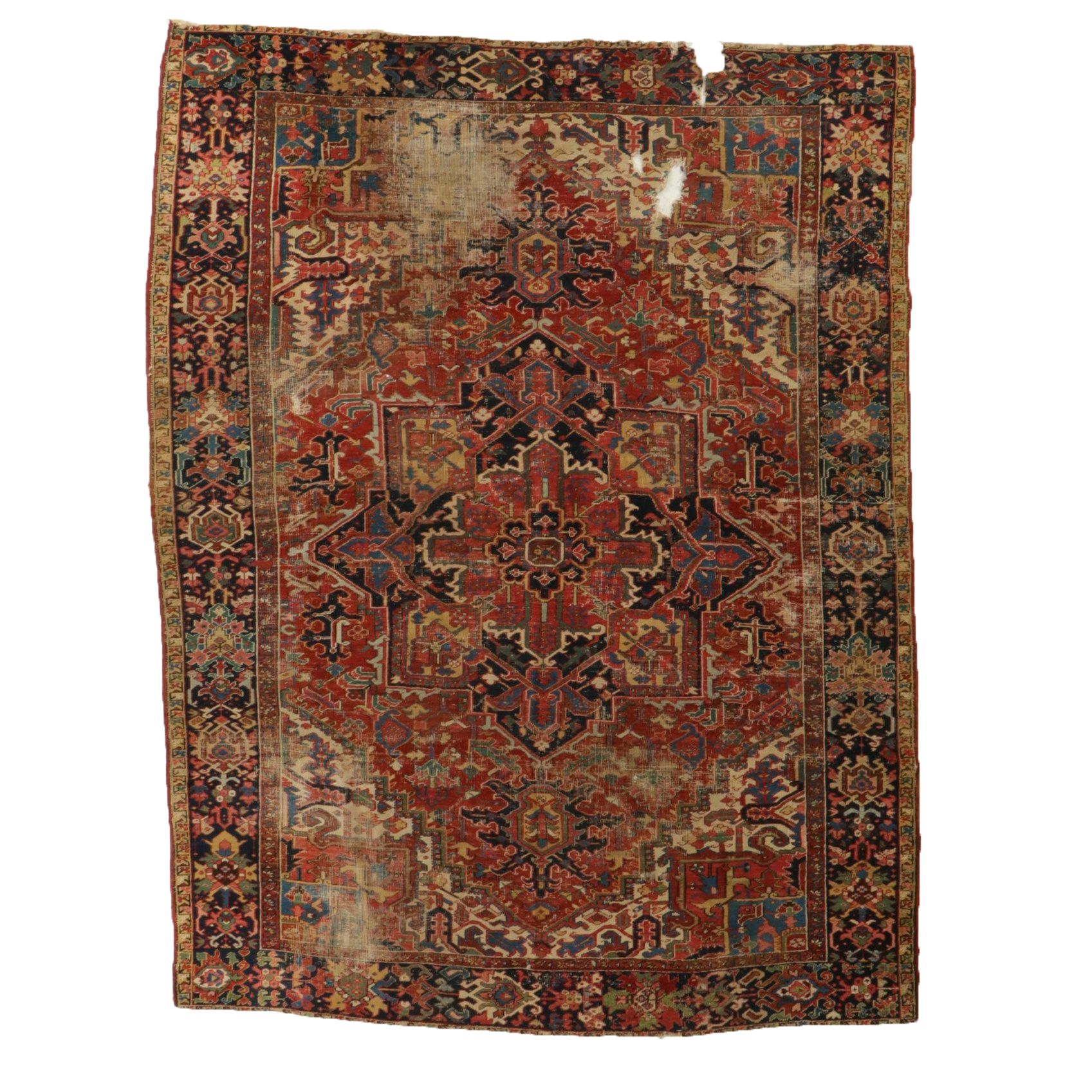 8'2 x 10'8 Hand-Knotted Persian Heriz Area Rug