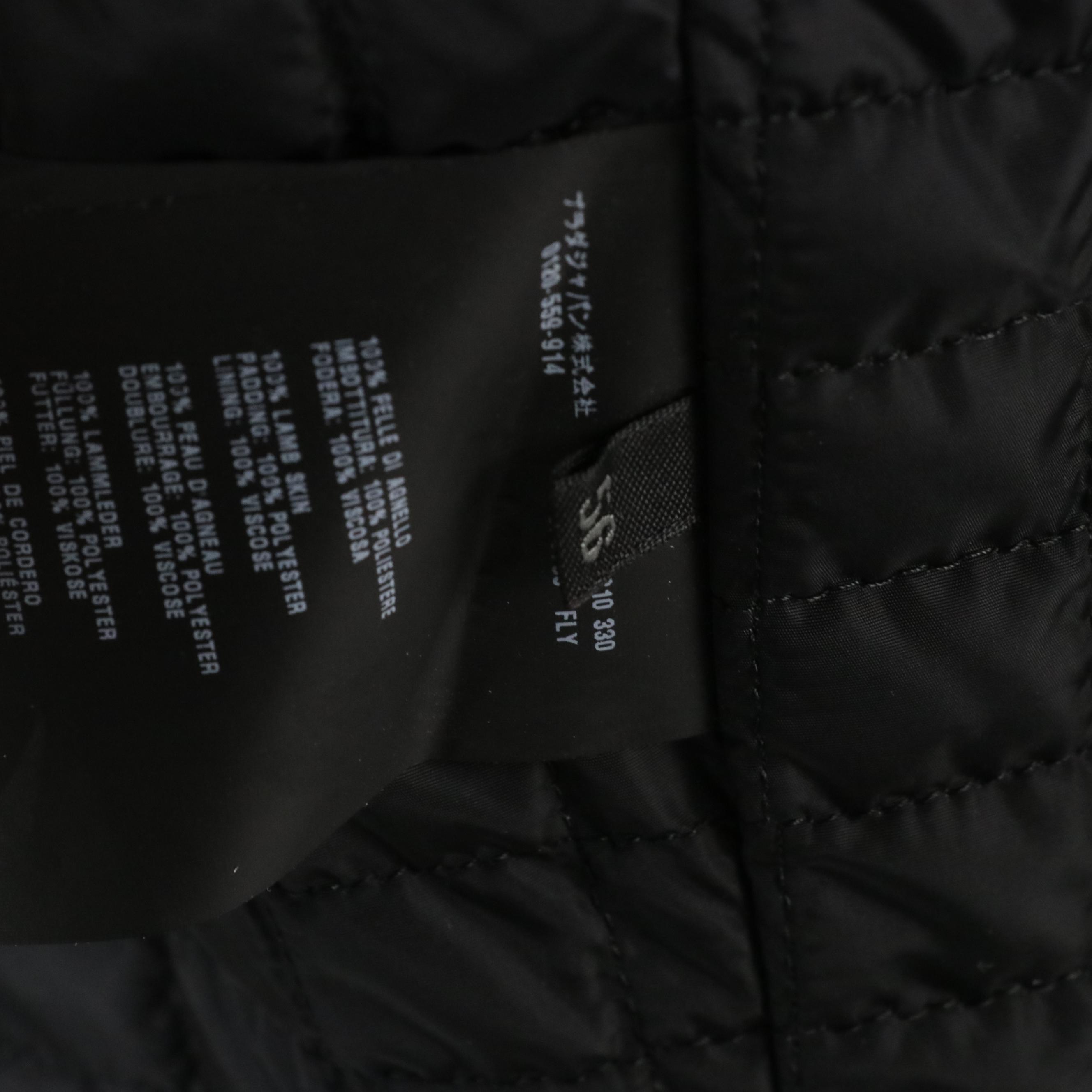 Men's Prada Black Leather Racer Jacket