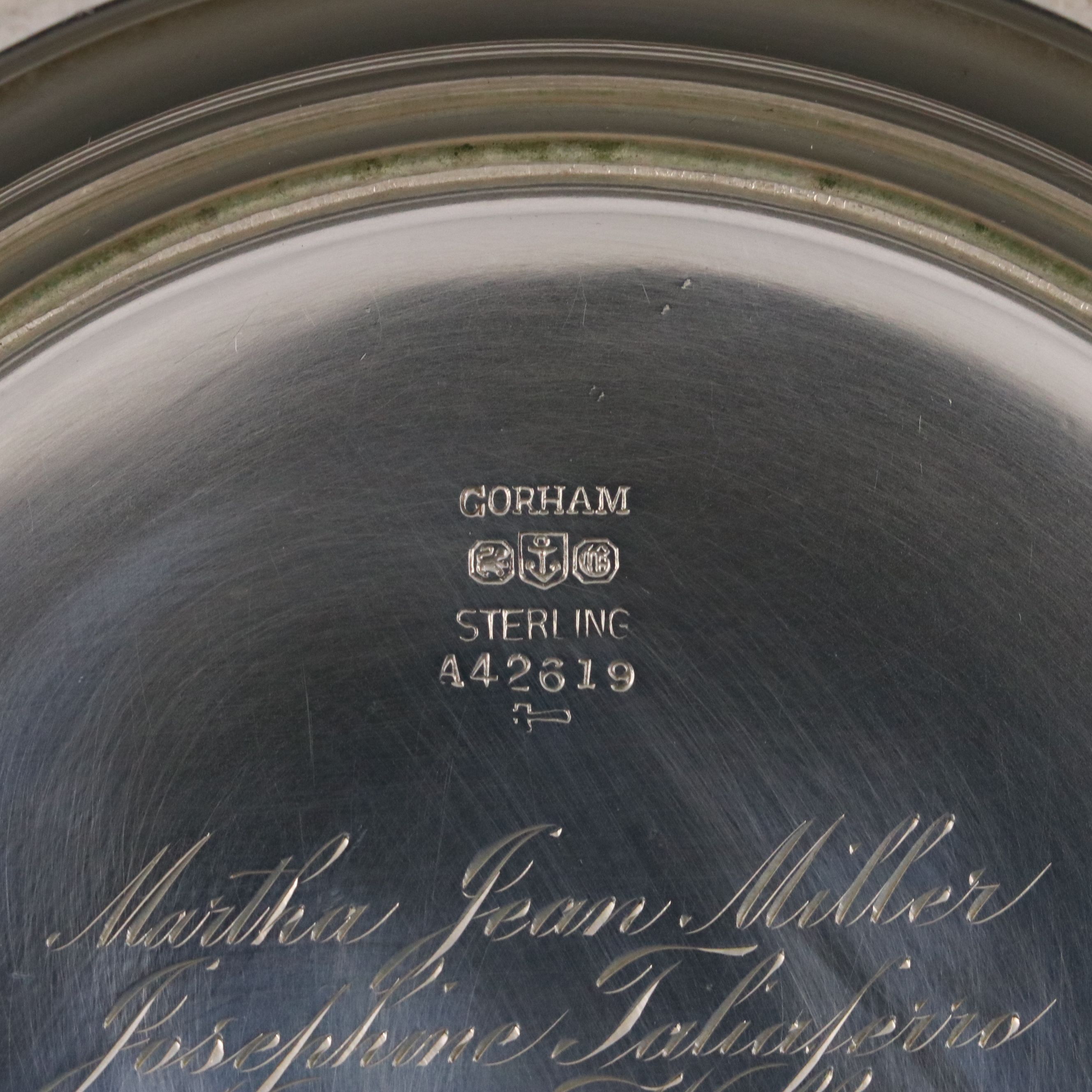 Gorham Sterling Silver "Fontenac" Sandwich Plate, 1932