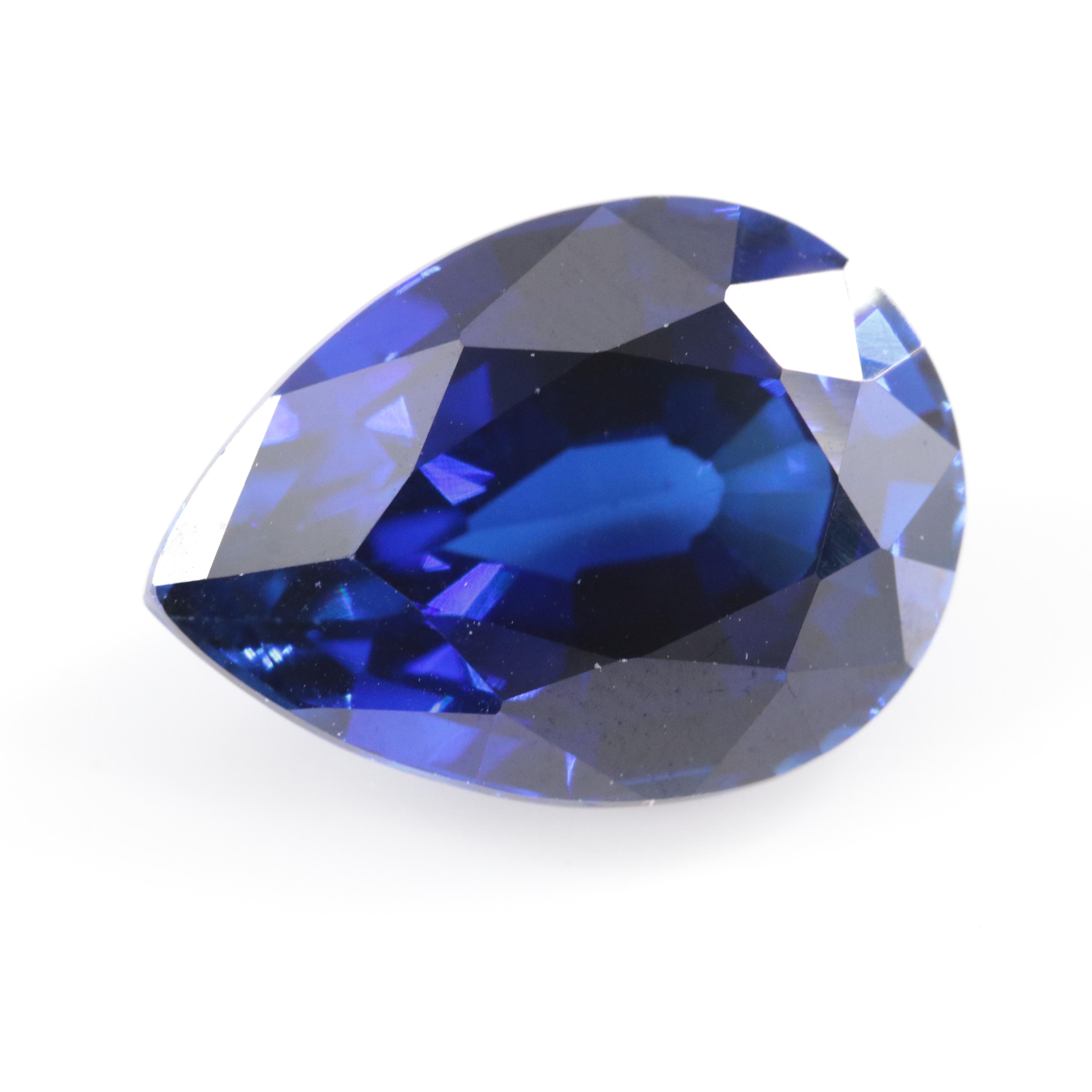 Loose 9.60 CT Lab Grown Sapphire