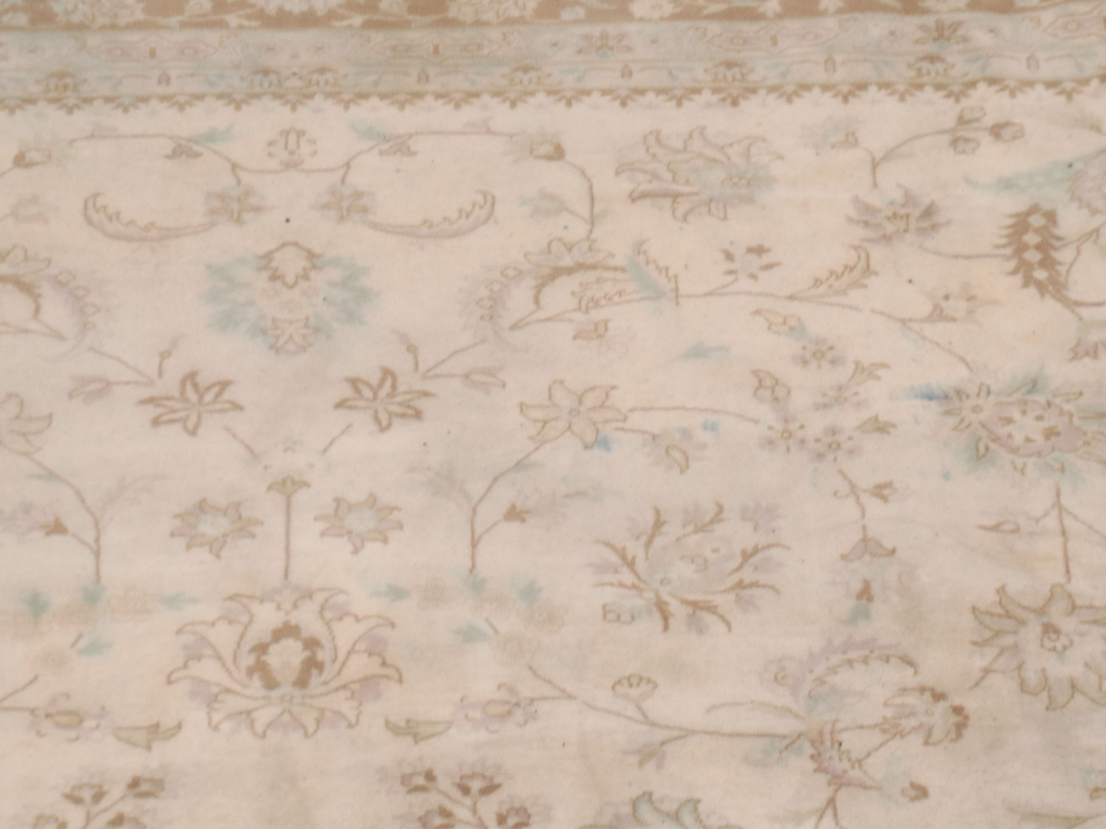 10' x 14'8 Hand-Knotted Indo-Turkish Oushak Room-Sized Rug