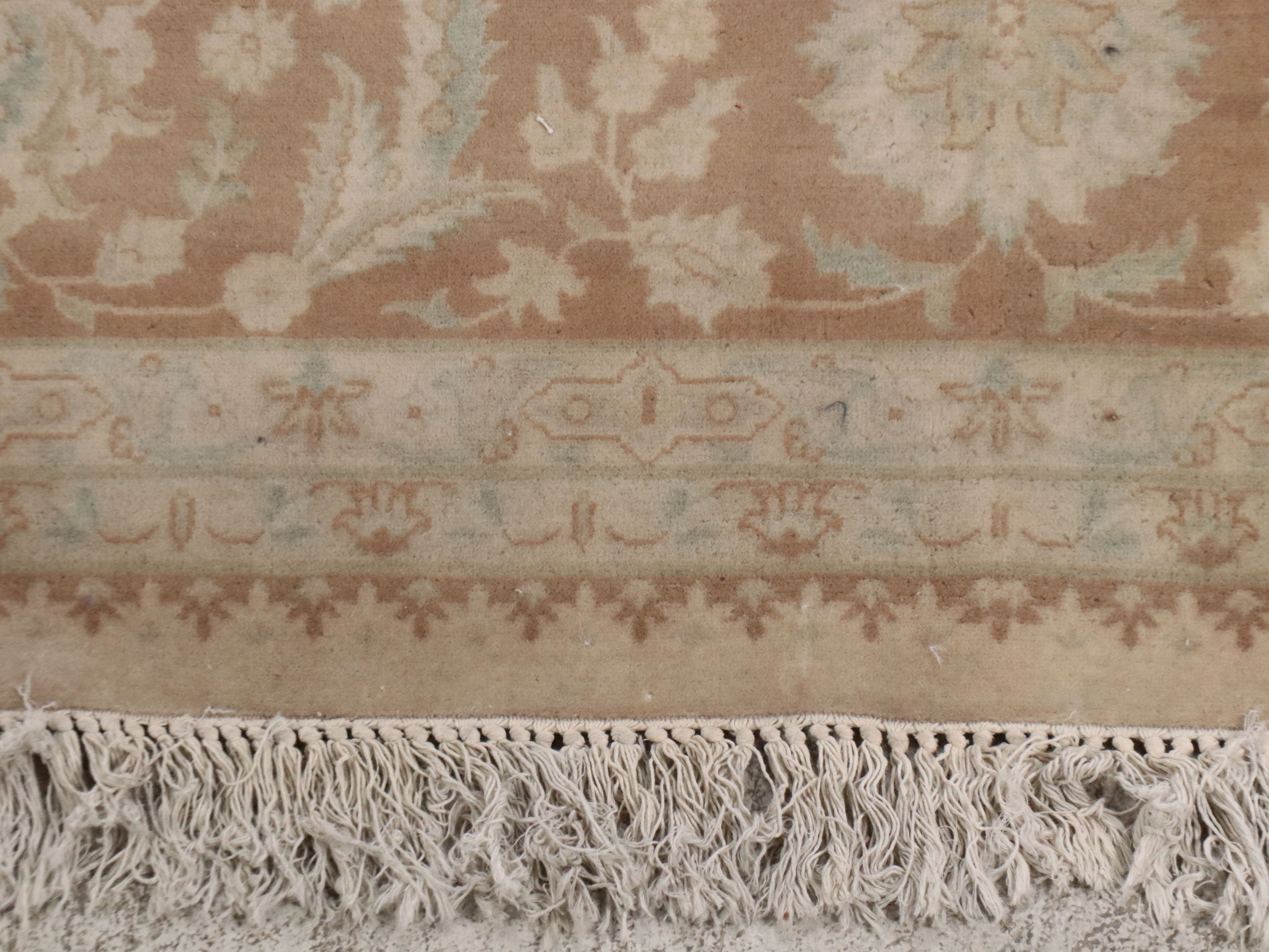 10' x 14'8 Hand-Knotted Indo-Turkish Oushak Room-Sized Rug