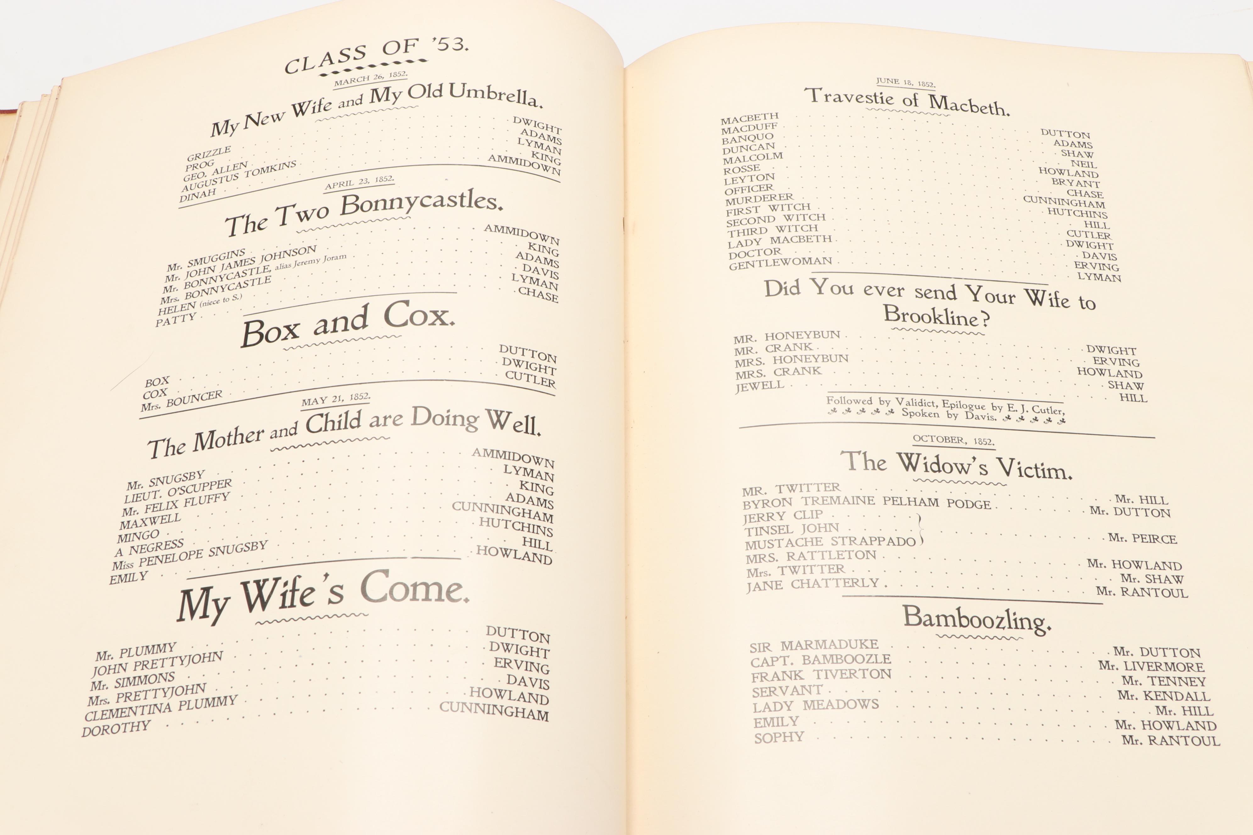"An Illustrated History of the Hasty Pudding Club Theatricals" by Lloyd Garrison