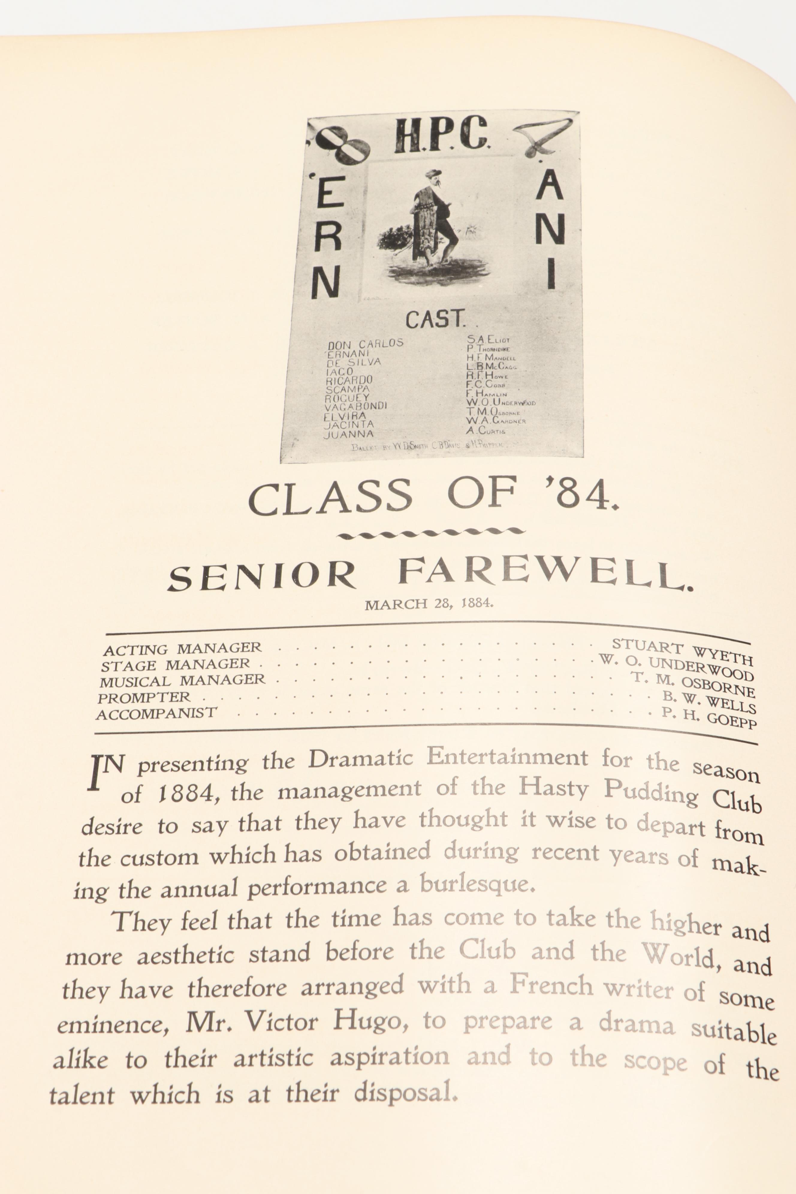 "An Illustrated History of the Hasty Pudding Club Theatricals" by Lloyd Garrison