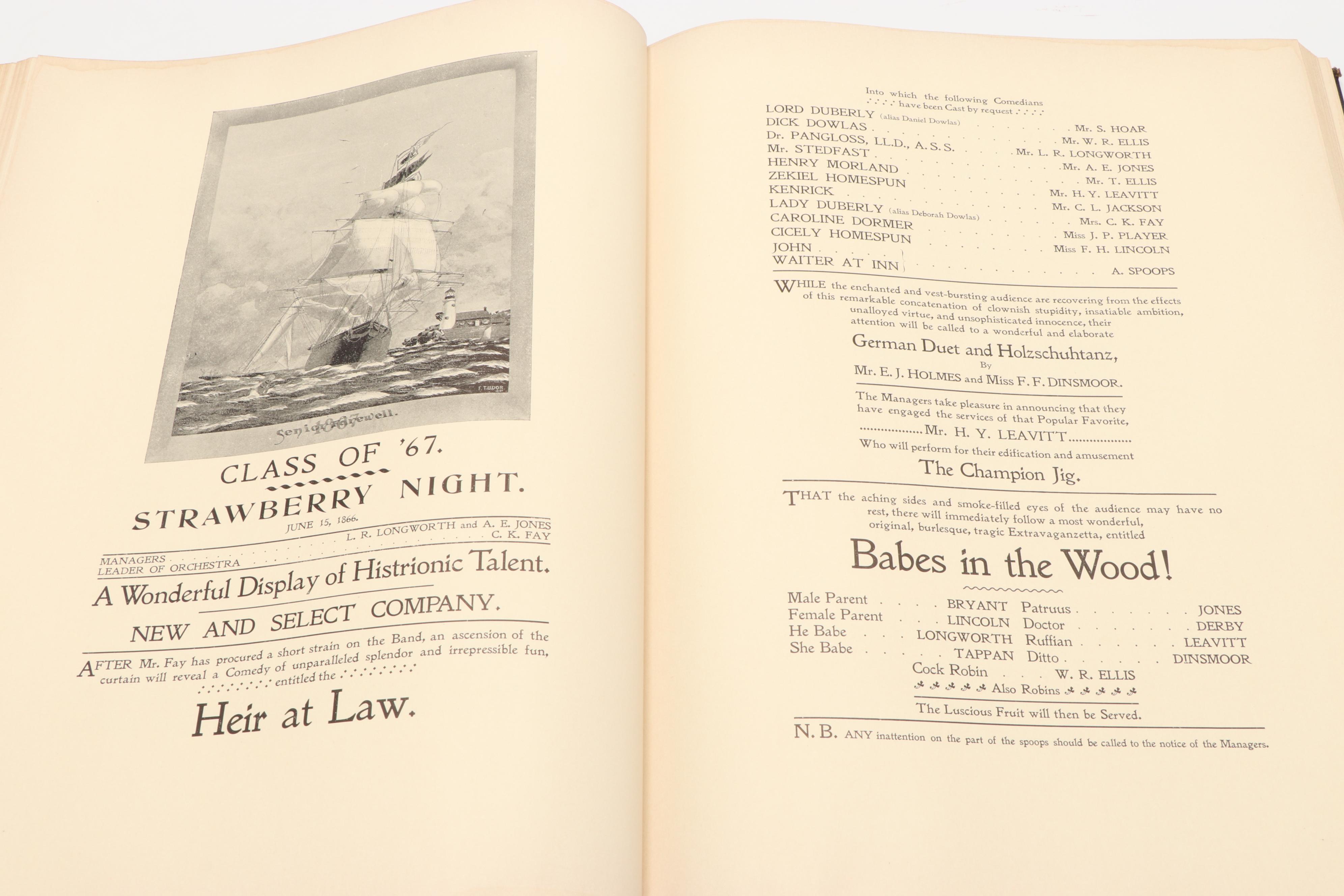 "An Illustrated History of the Hasty Pudding Club Theatricals" by Lloyd Garrison