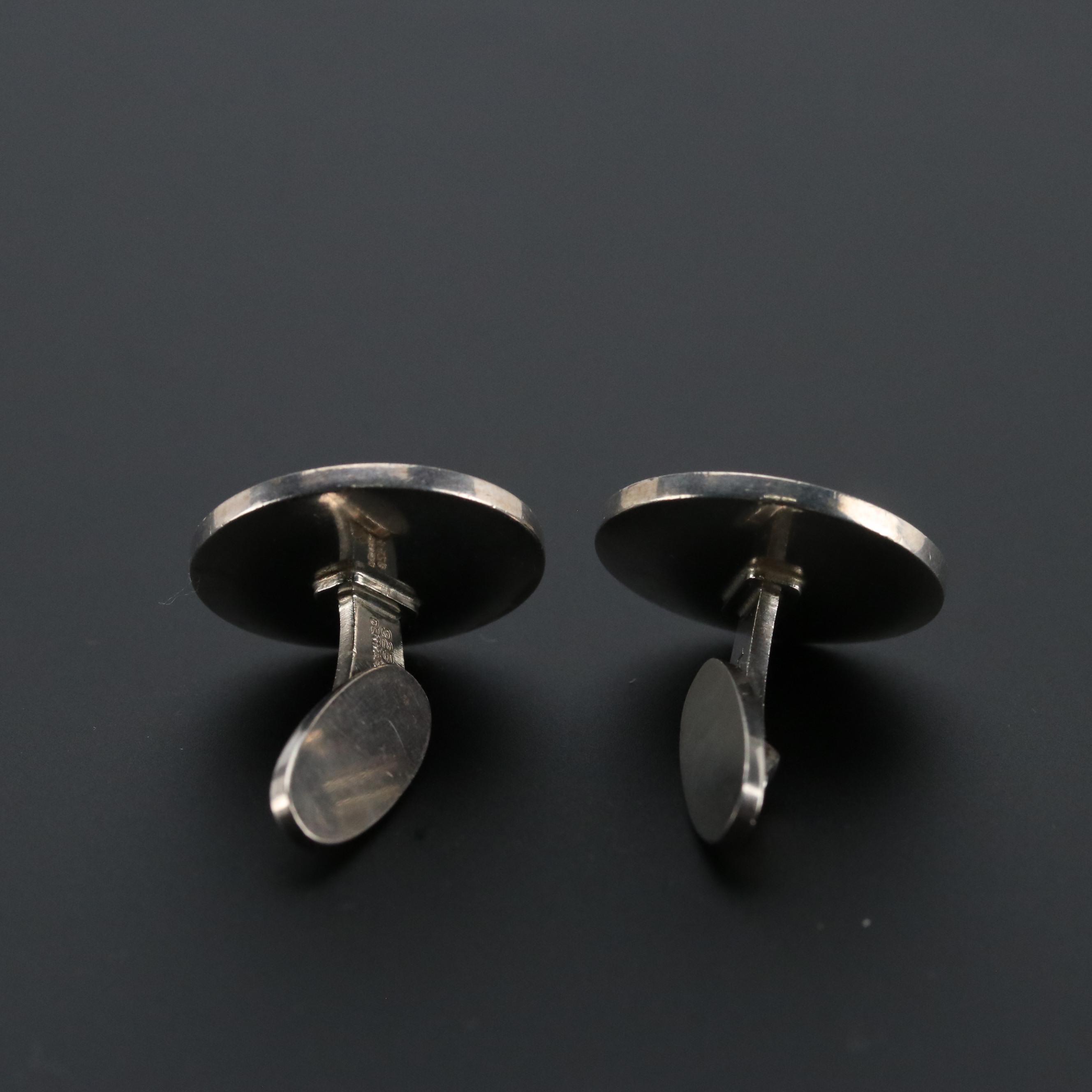 Georg Jensen Sterling Apple Cufflinks No. 111