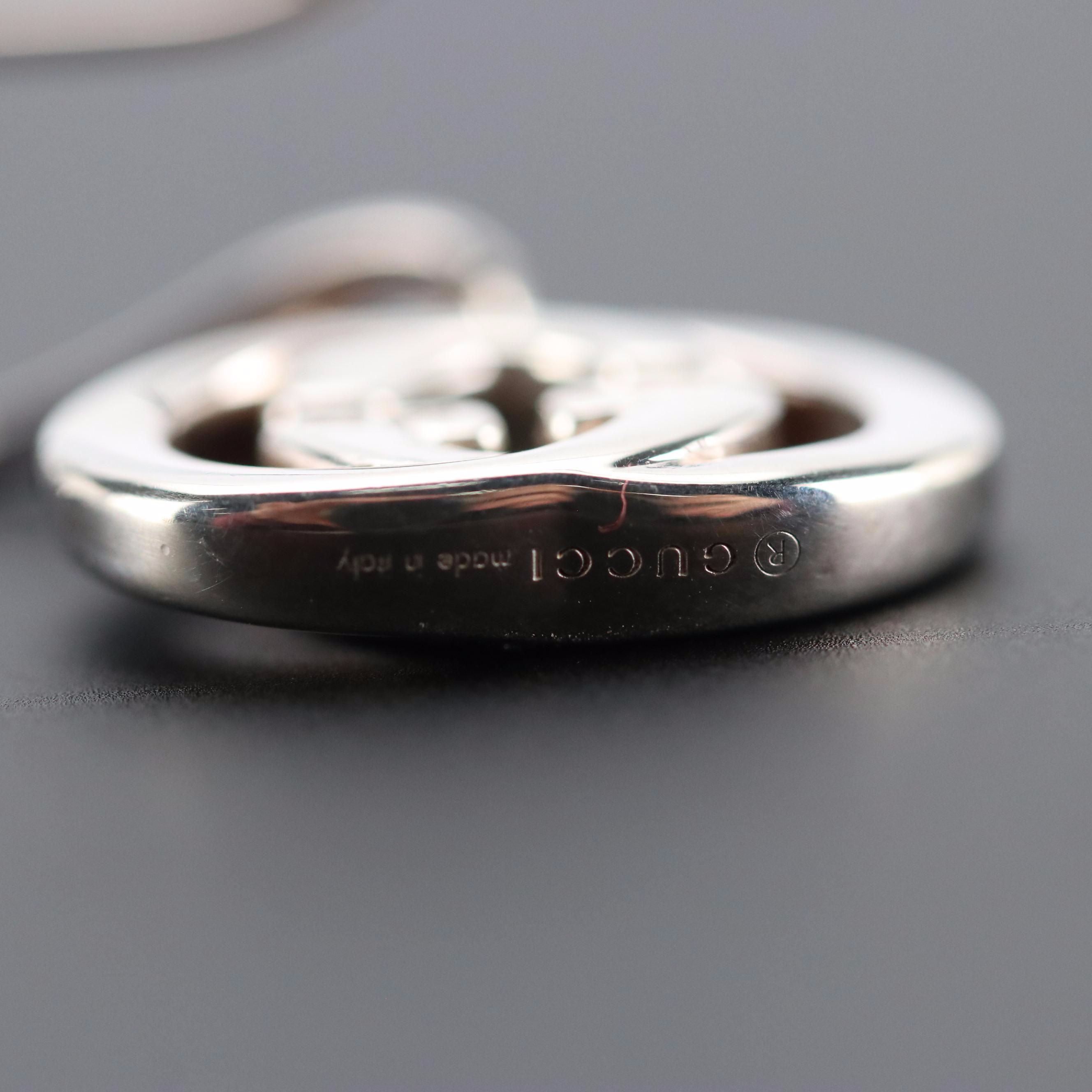 Gucci Interlocking GG Sterling Silver Earrings