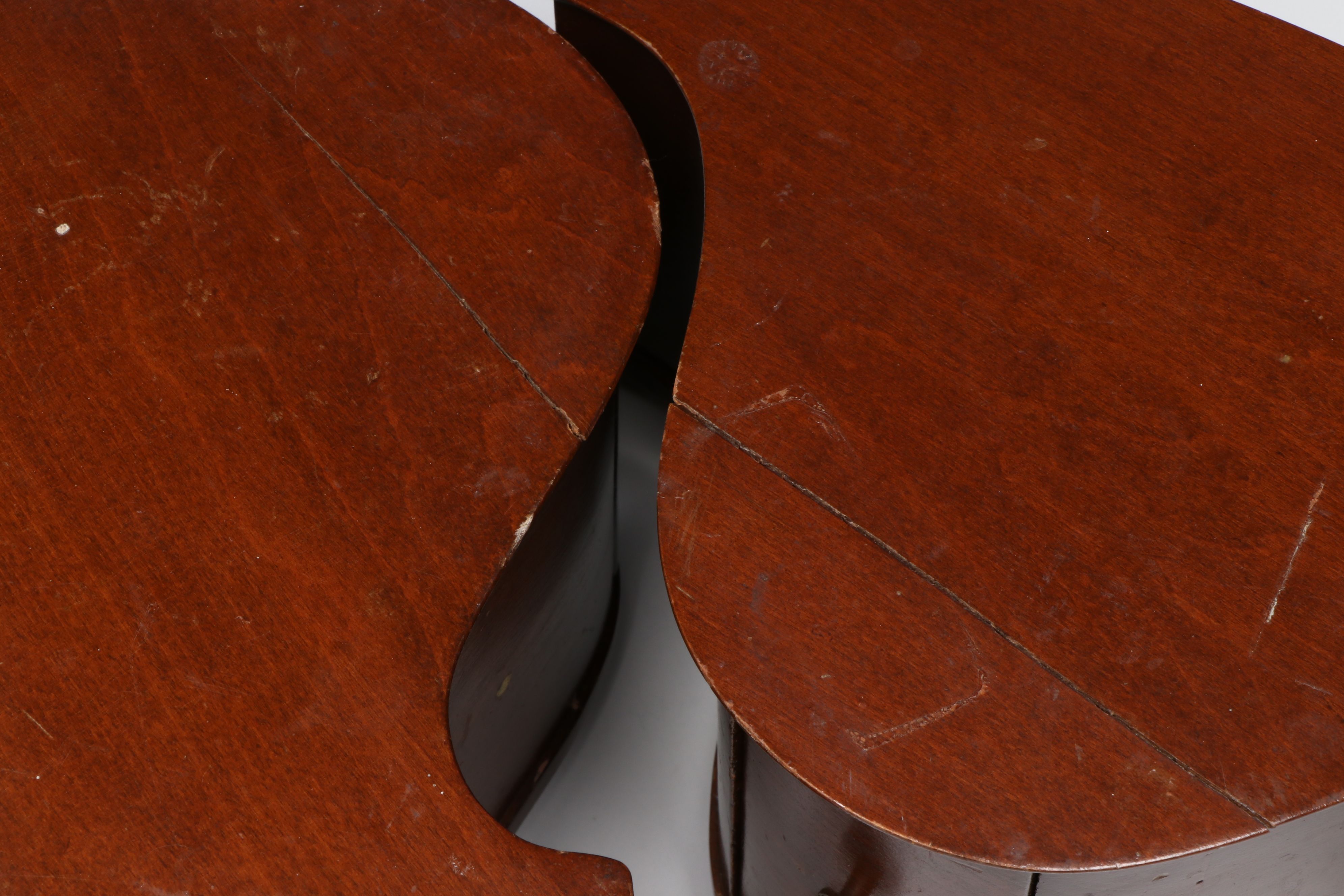 Pair of American Empire Style Mahogany Veneer Miniature Chests, Mid-19th C.