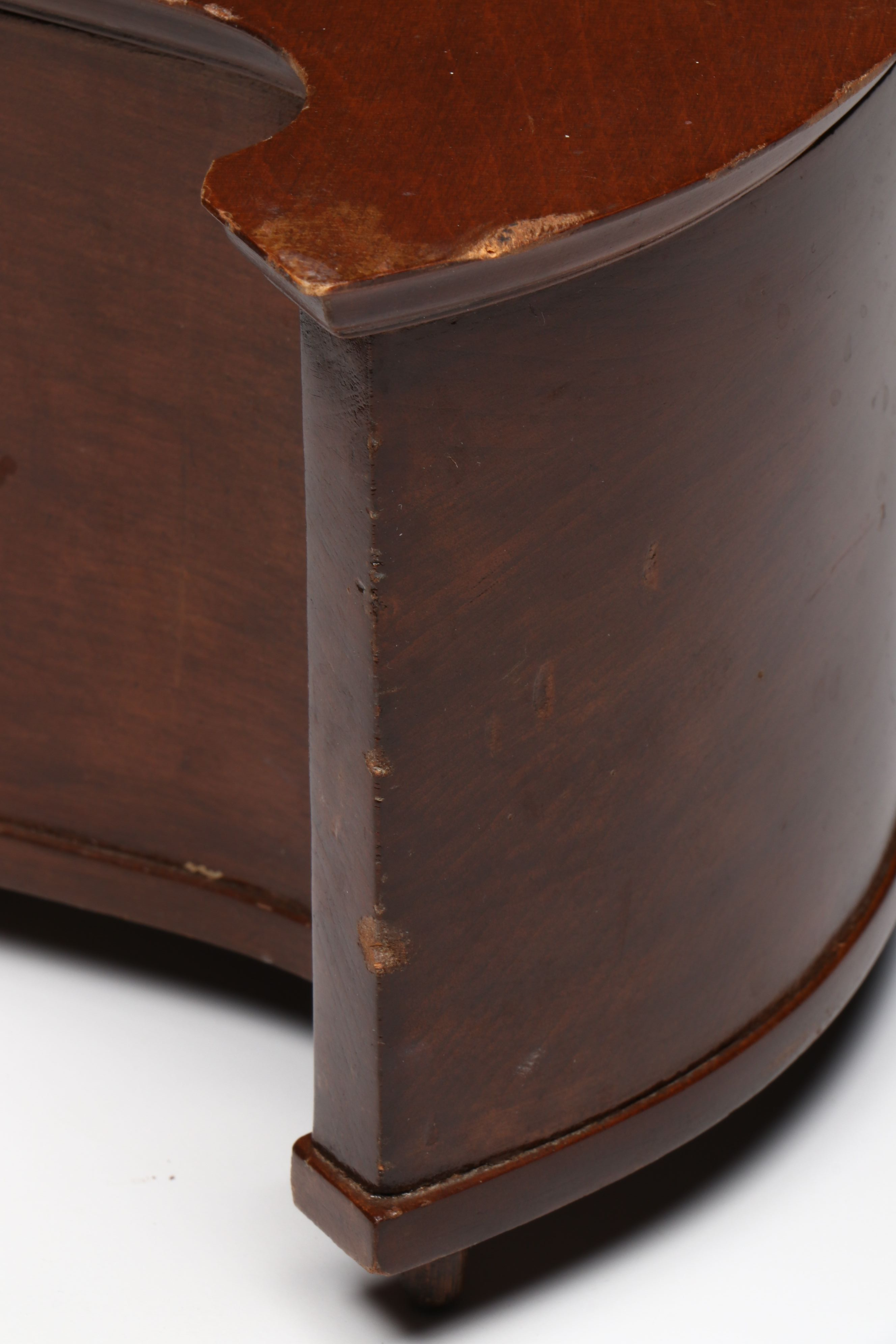 Pair of American Empire Style Mahogany Veneer Miniature Chests, Mid-19th C.