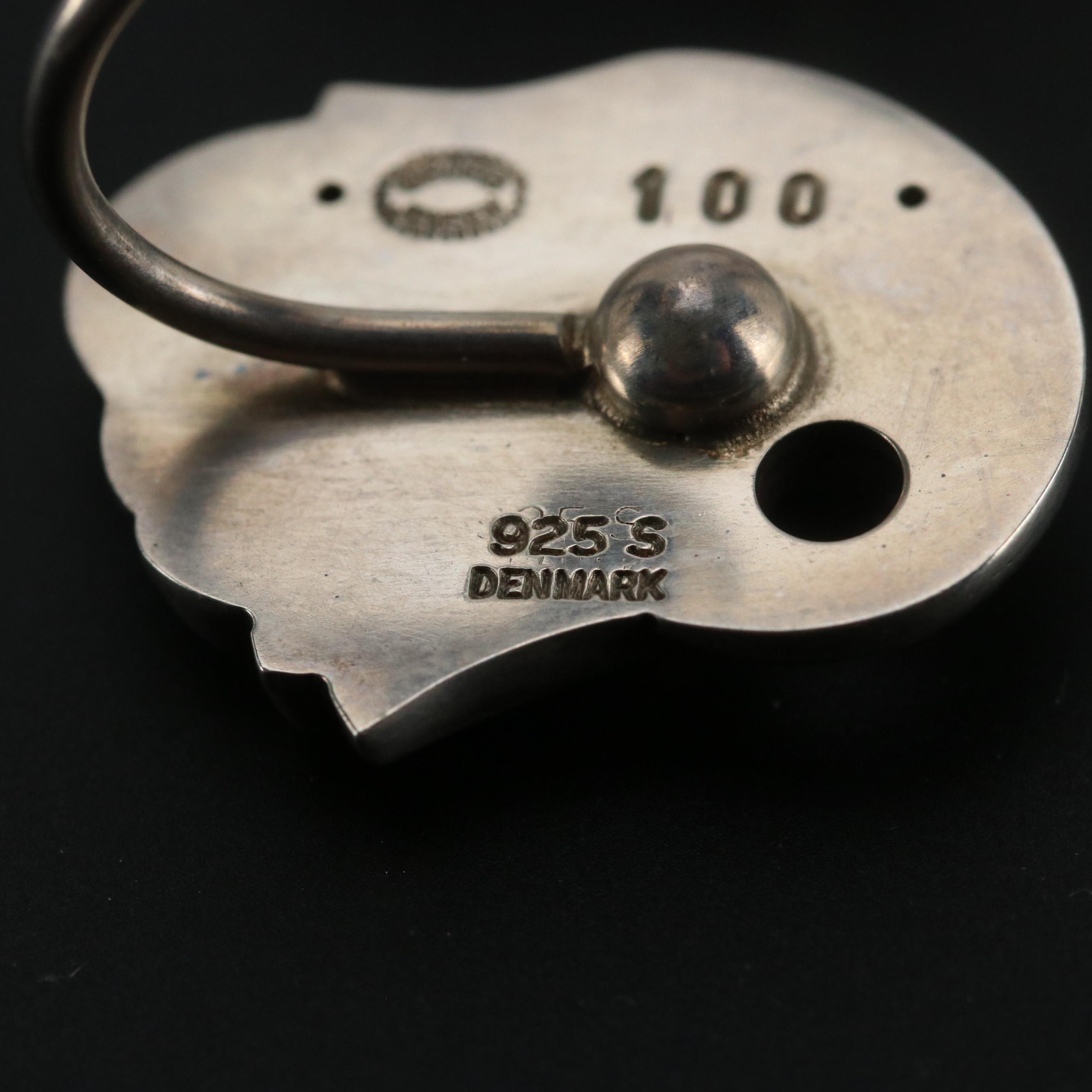 Georg Jensen Sterling Tulip Earrings No.100