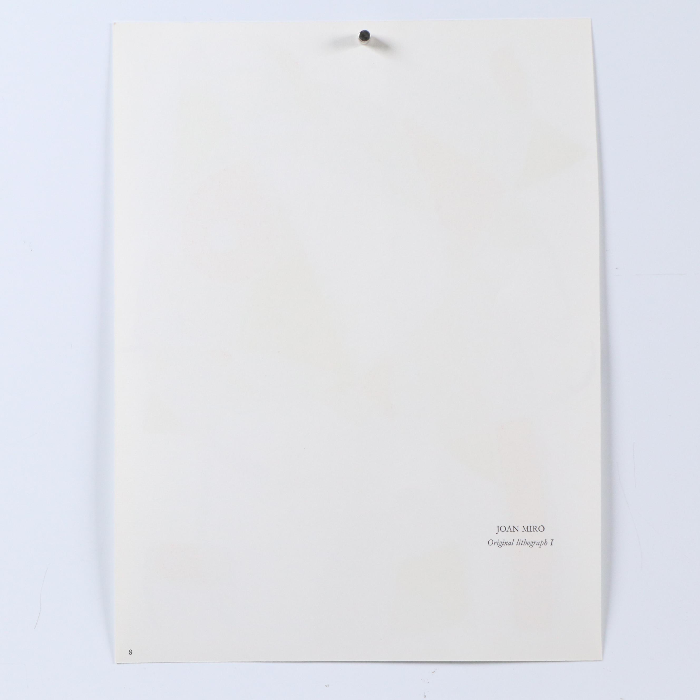 Joan Miró Color Lithograph for "Derrière le Miroir"