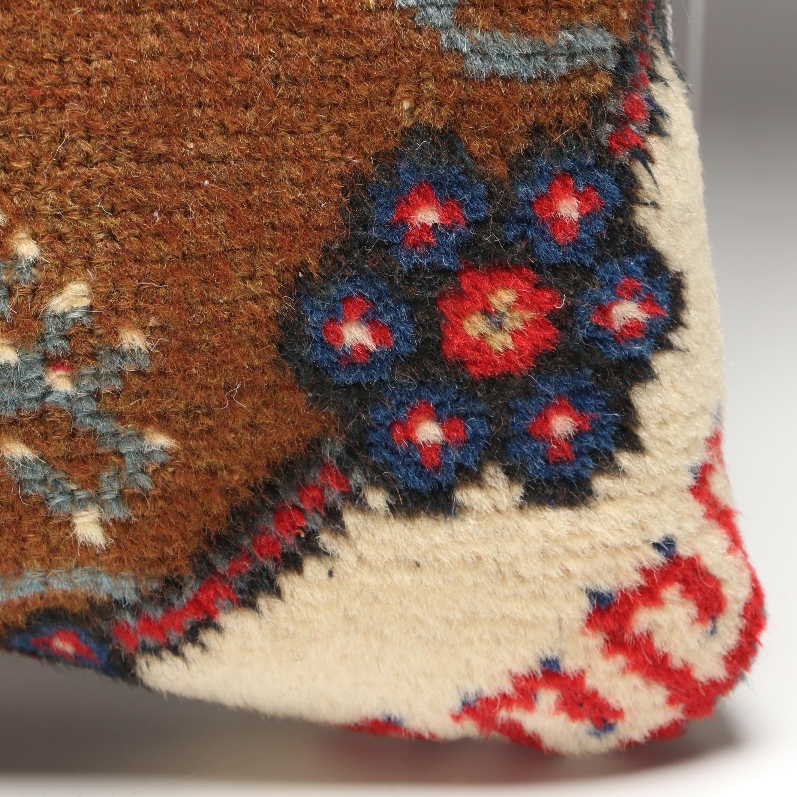 Hand-Knotted Persian Rug Faced Throw Pillows