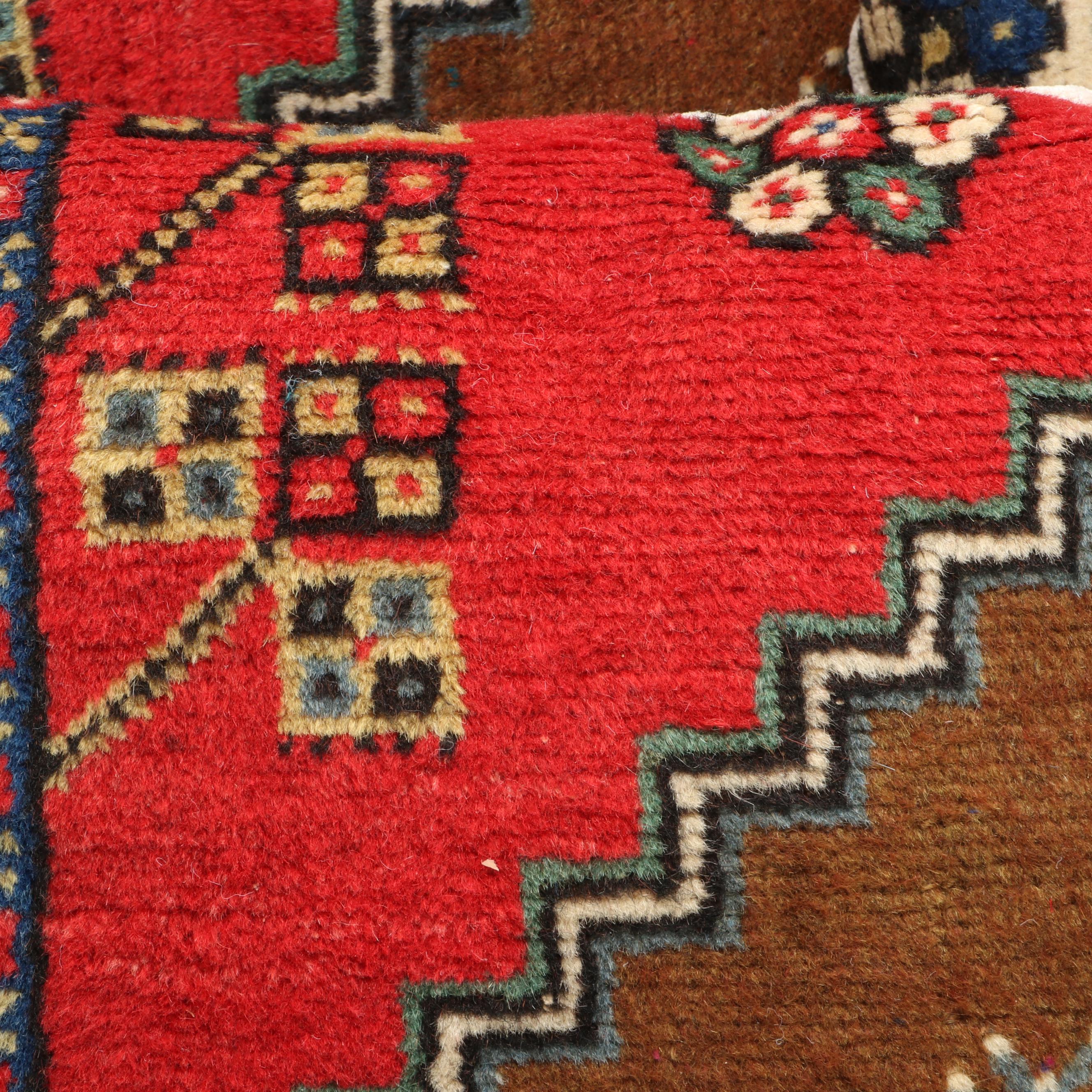 Hand-Knotted Persian Rug Faced Throw Pillows