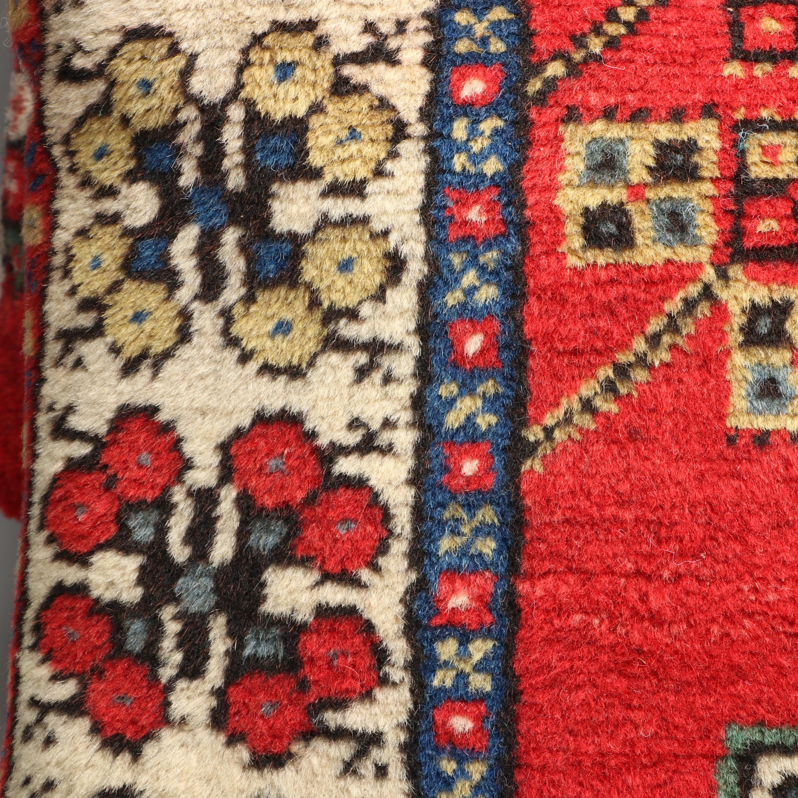 Hand-Knotted Persian Rug Faced Throw Pillows