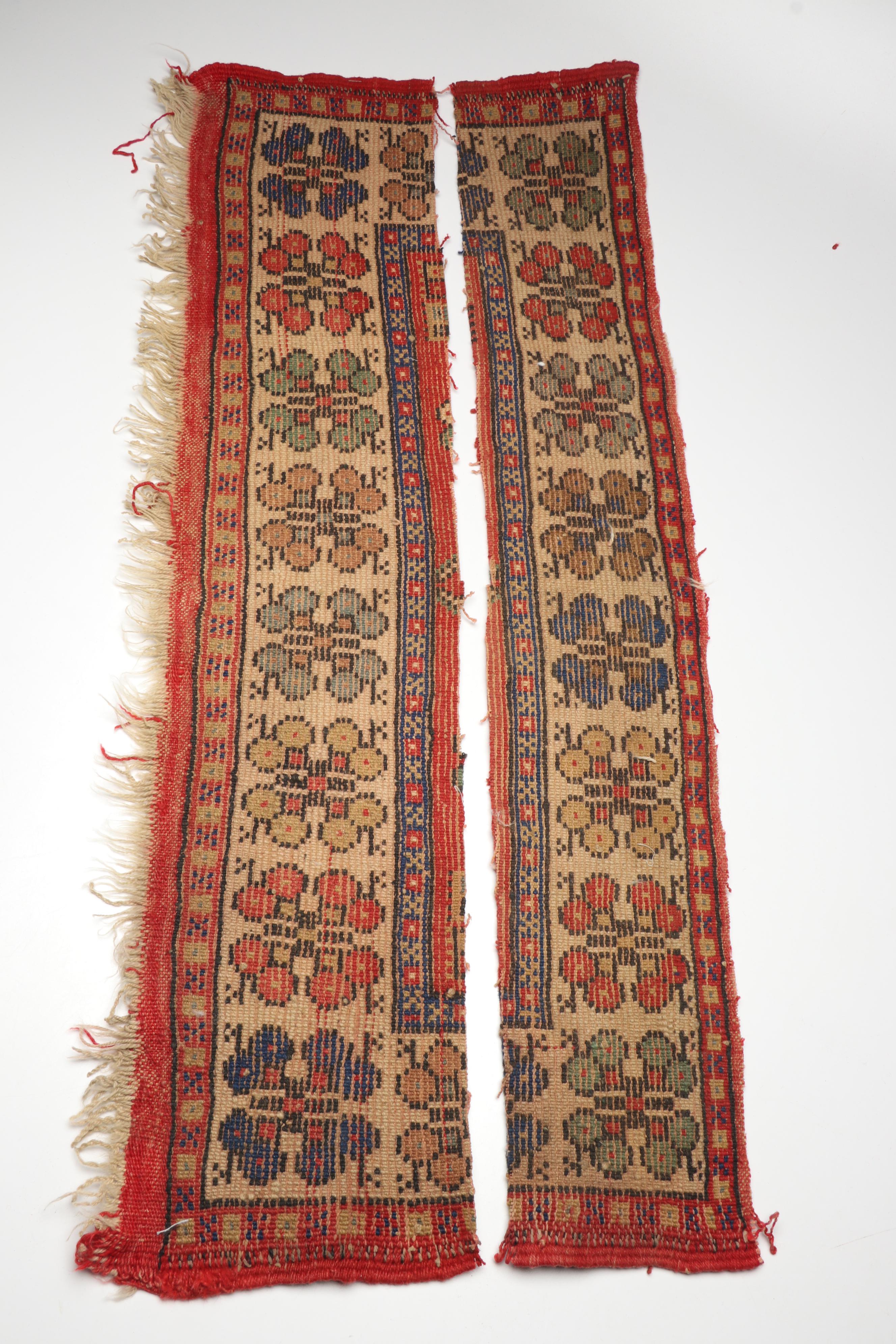 Hand-Knotted Persian Rug Faced Throw Pillows