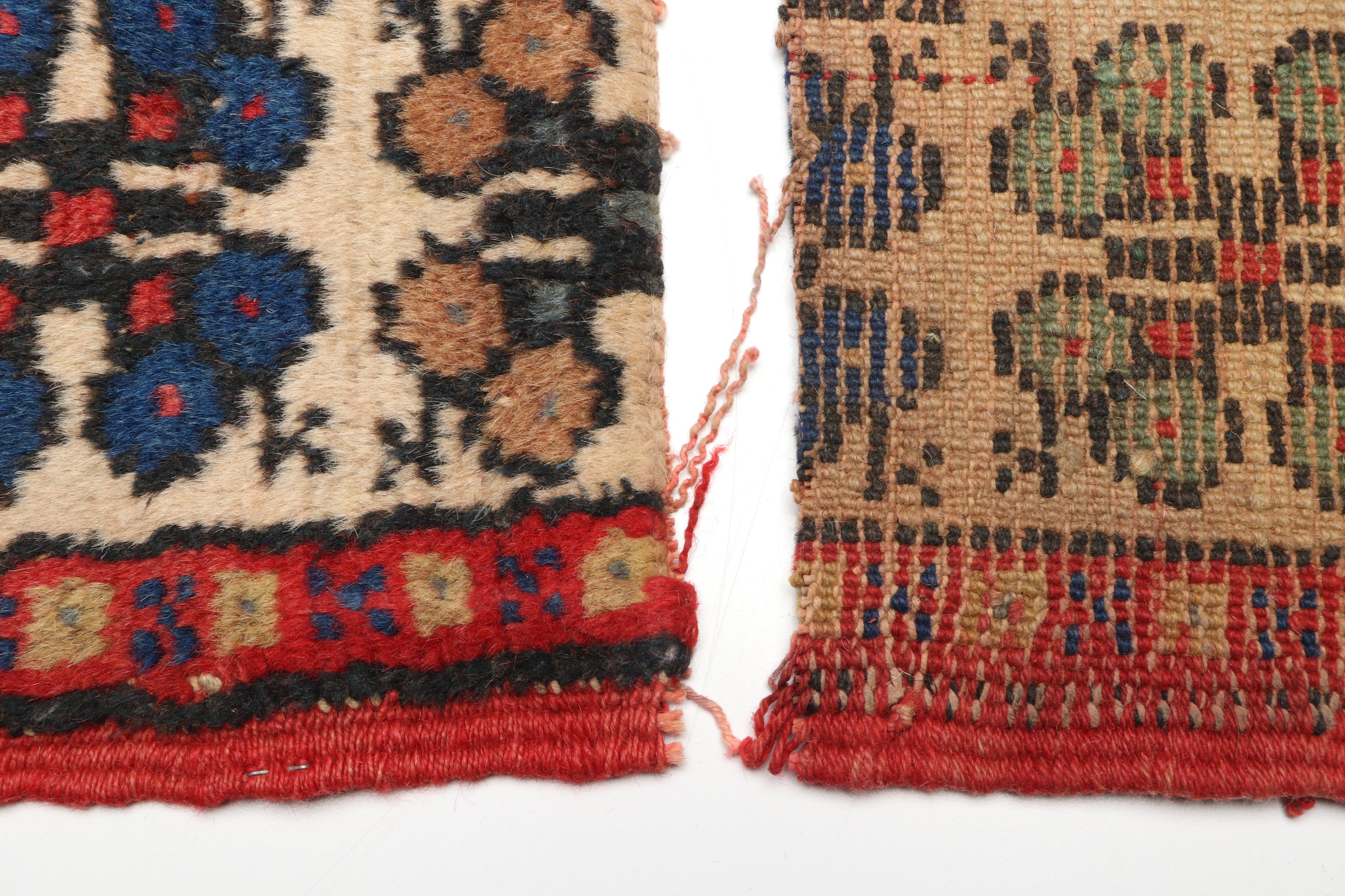 Hand-Knotted Persian Rug Faced Throw Pillows