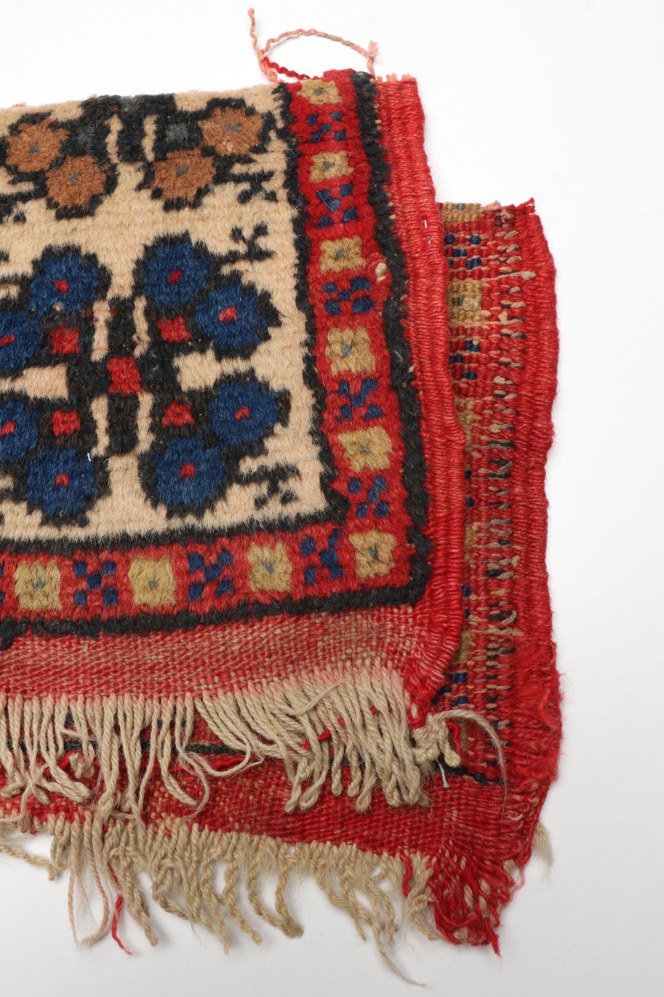 Hand-Knotted Persian Rug Faced Throw Pillows