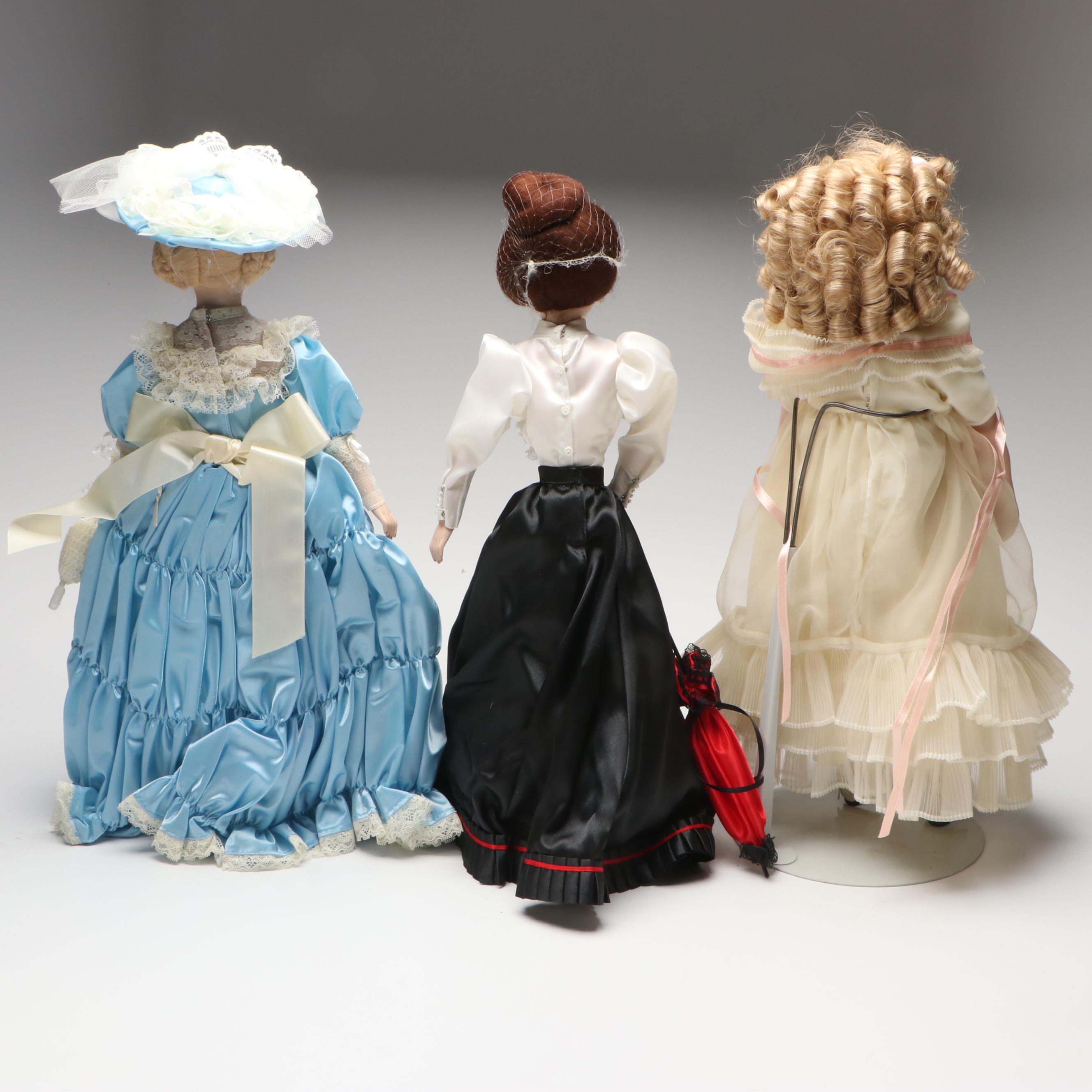 Edwin M. Knowles "Charm of the Southern Belle" and Other Porcelain Dolls