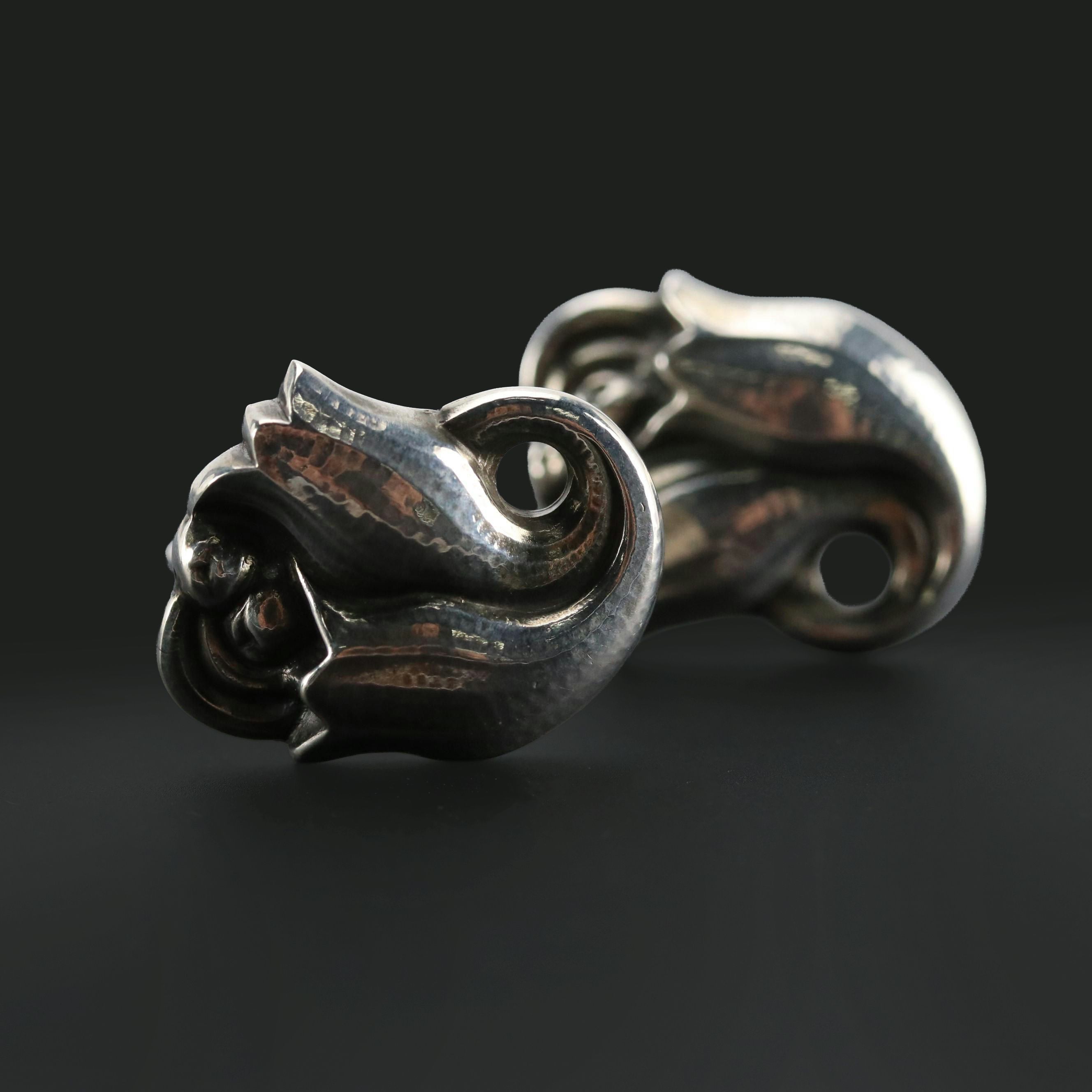 Georg Jensen Sterling Tulip Earrings No.100