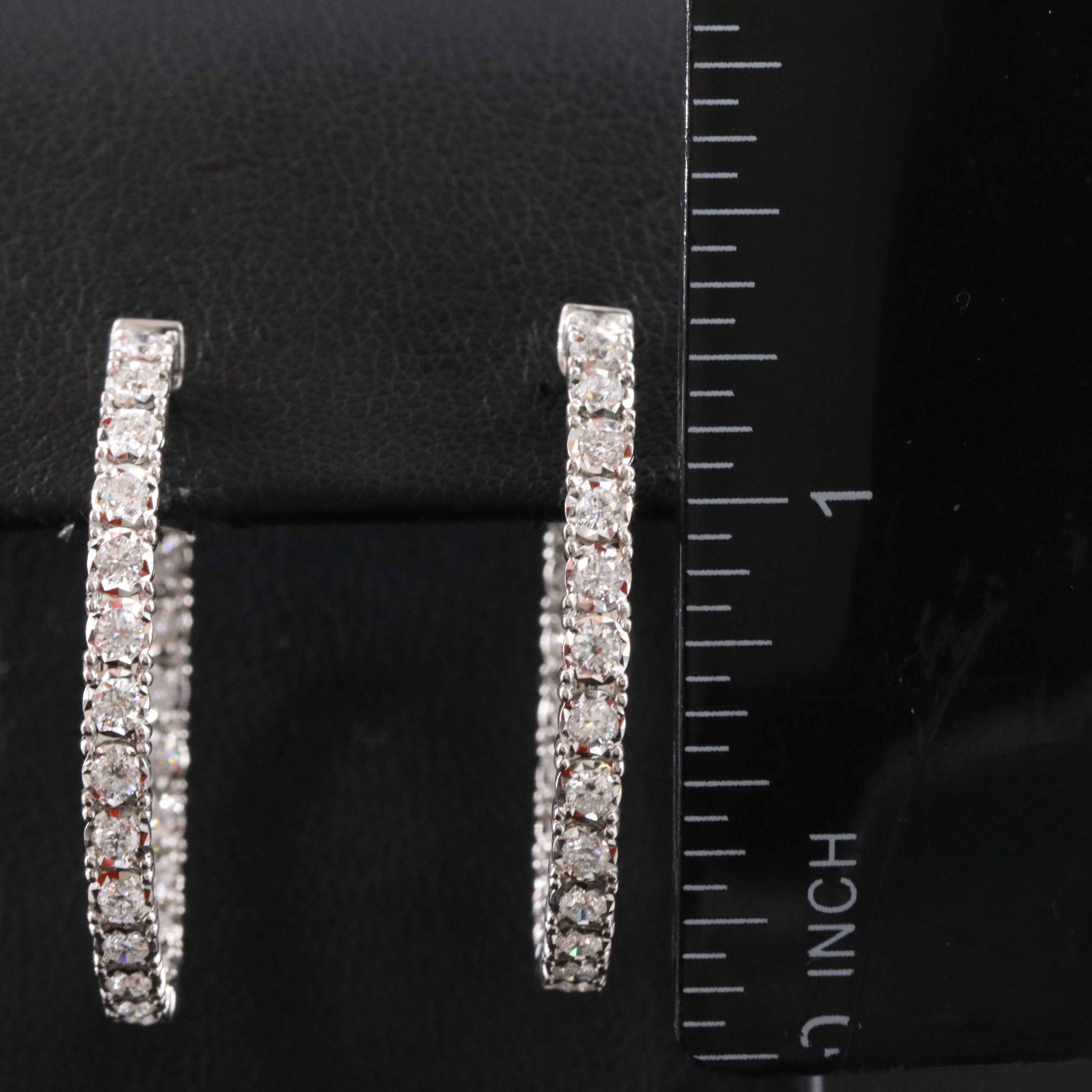 14K 1.50 CTW Diamond Inside-Out Hoop Earrings