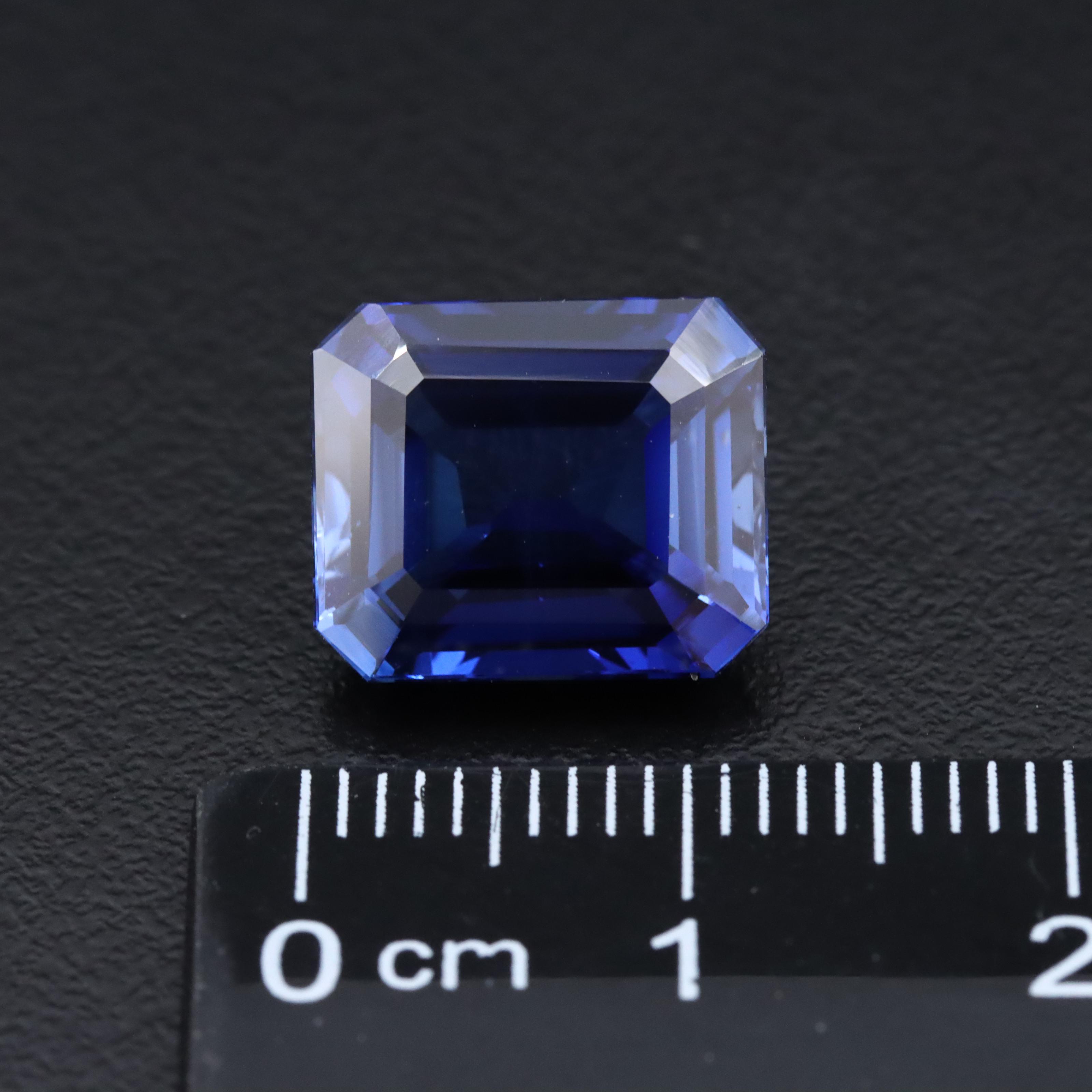 Loose 8.84 CT Lab Grown Sapphire