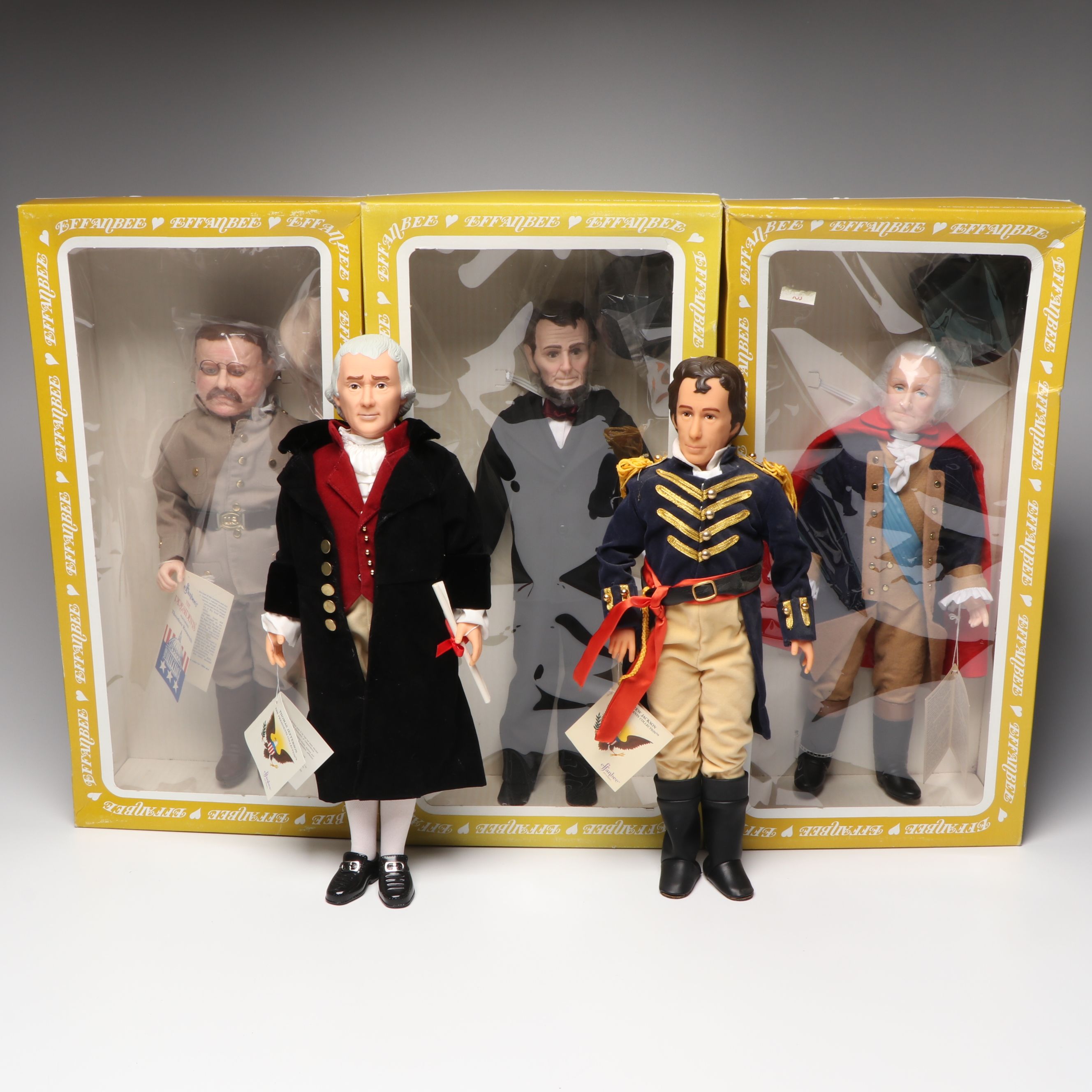 Effanbee "The President's Collection" Dolls Incl. Teddy Roosevelt