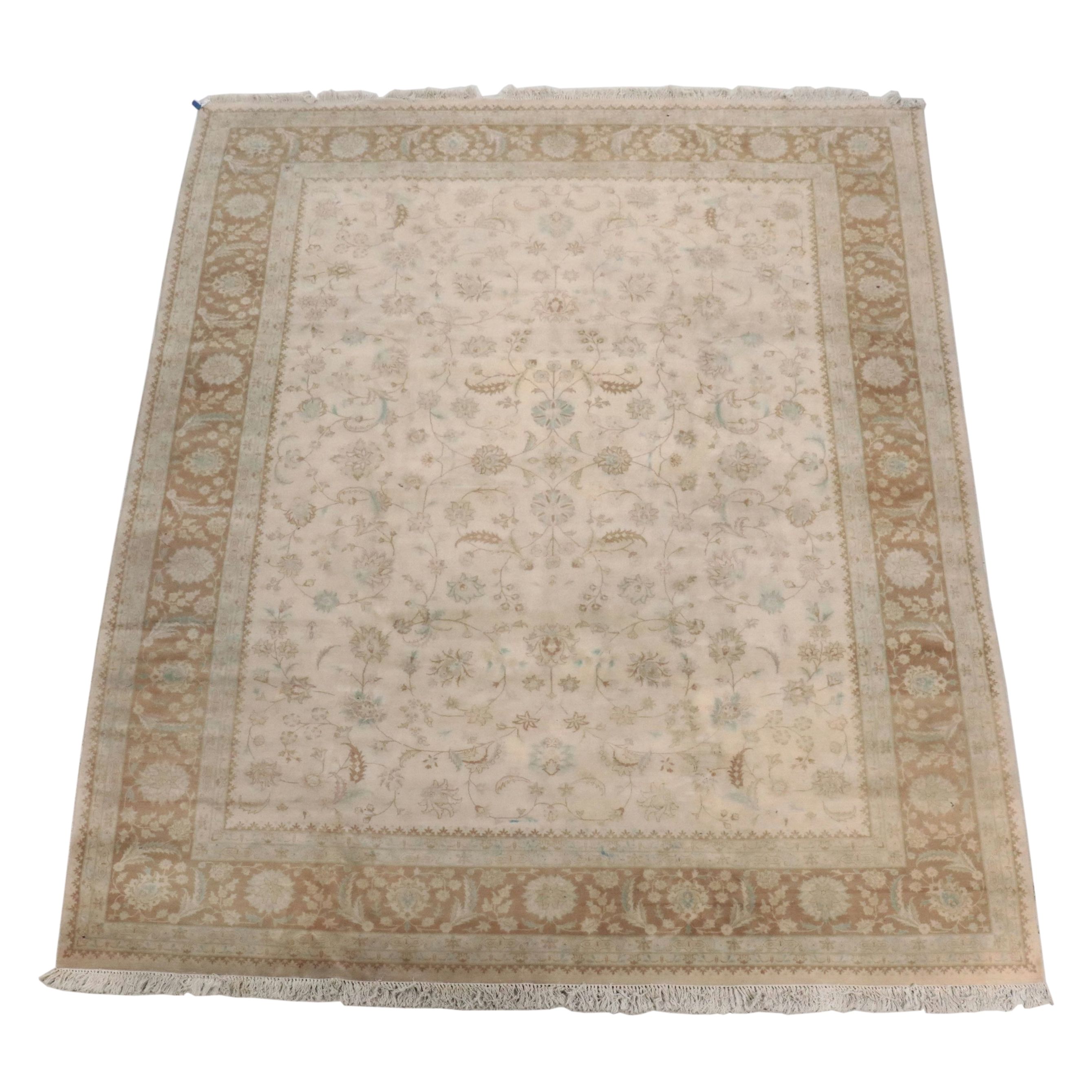 10' x 14'8 Hand-Knotted Indo-Turkish Oushak Room-Sized Rug