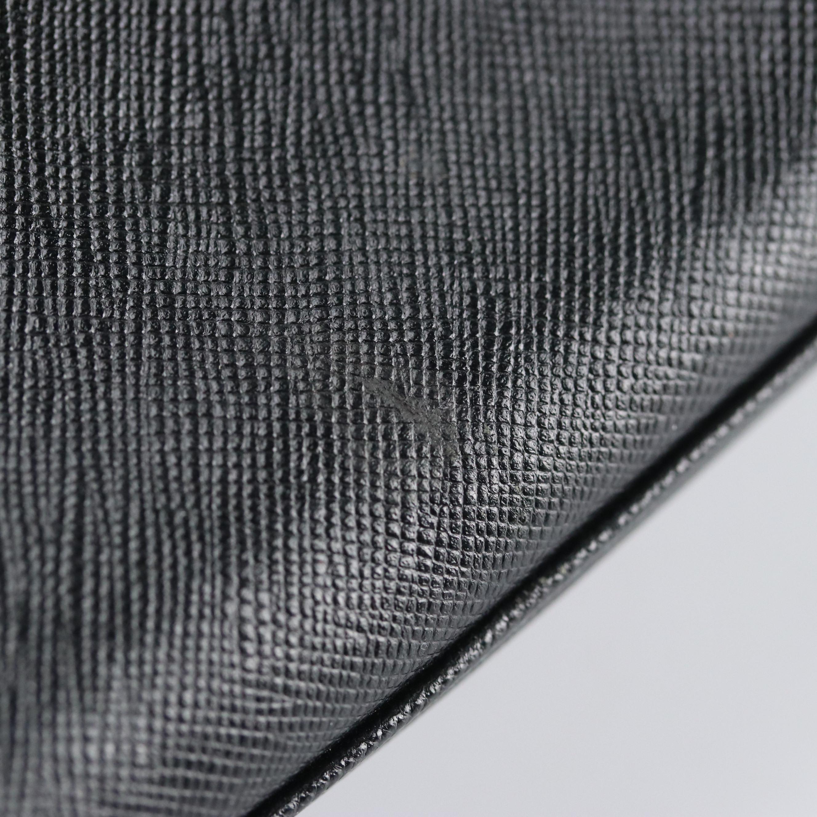 Burberry Black Saffiano Leather Top handle Tote