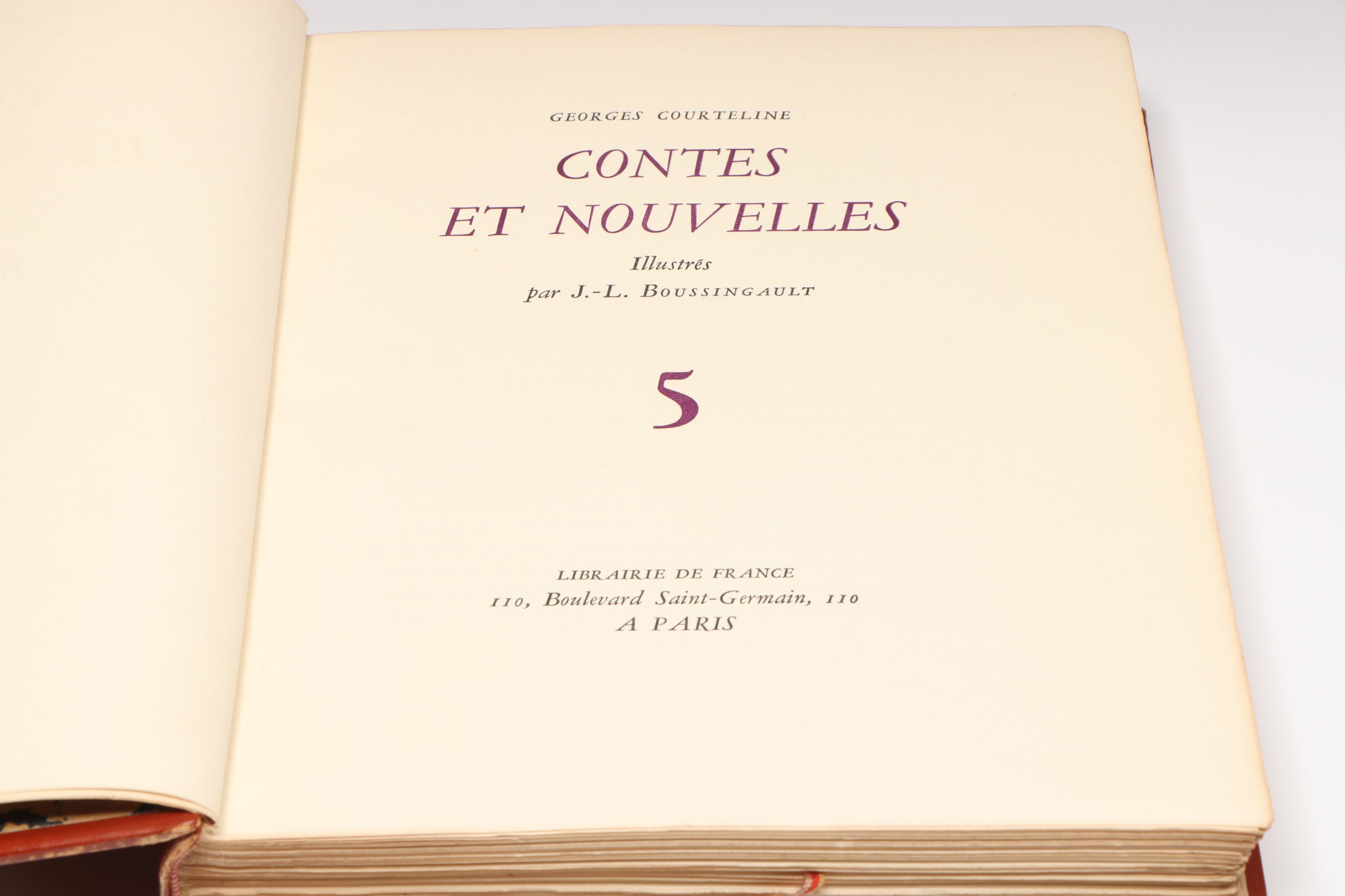 Librairie de France "Oeuvres Complètes de Courteline" Volume 1-10