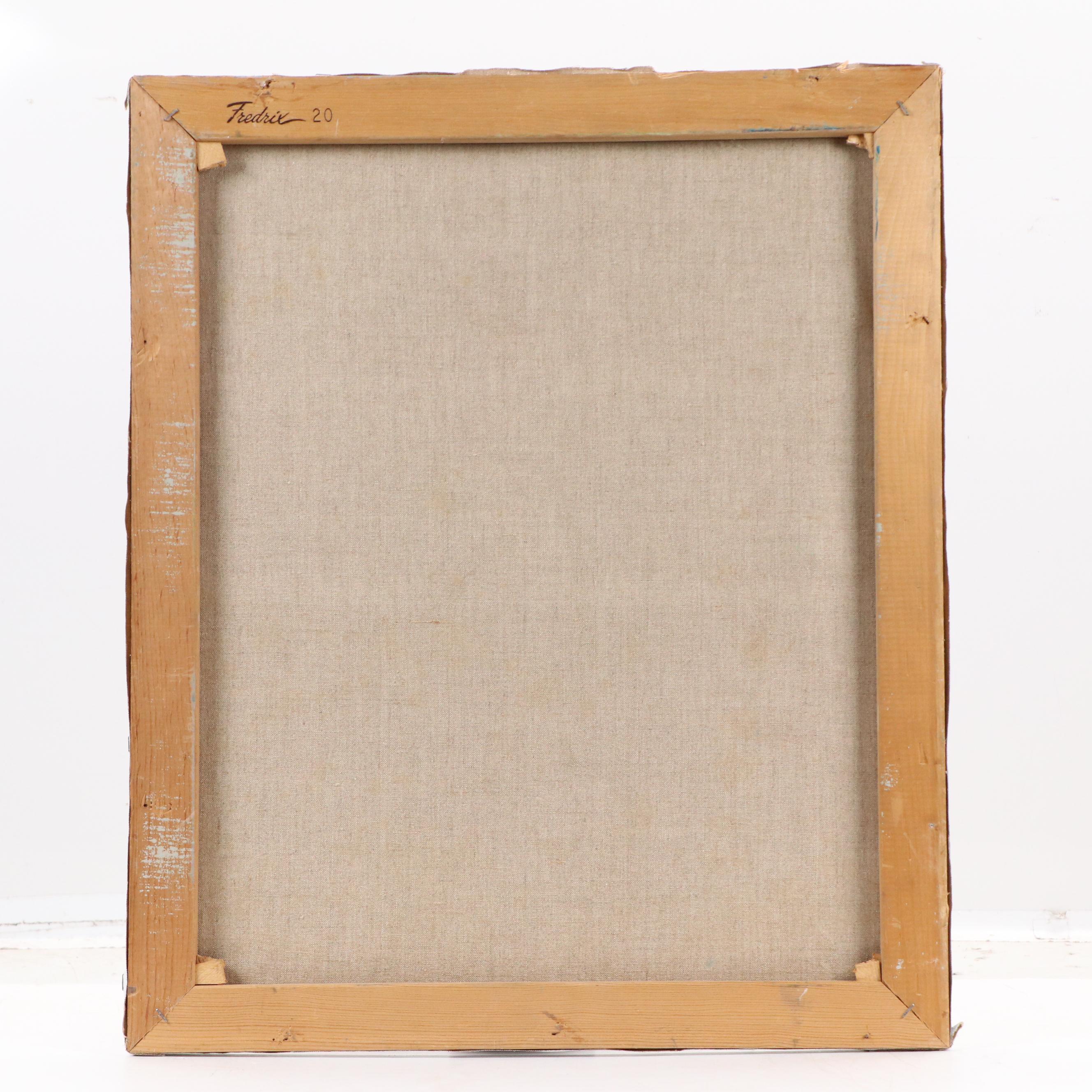 American School Portrait Oil Painting of Woman