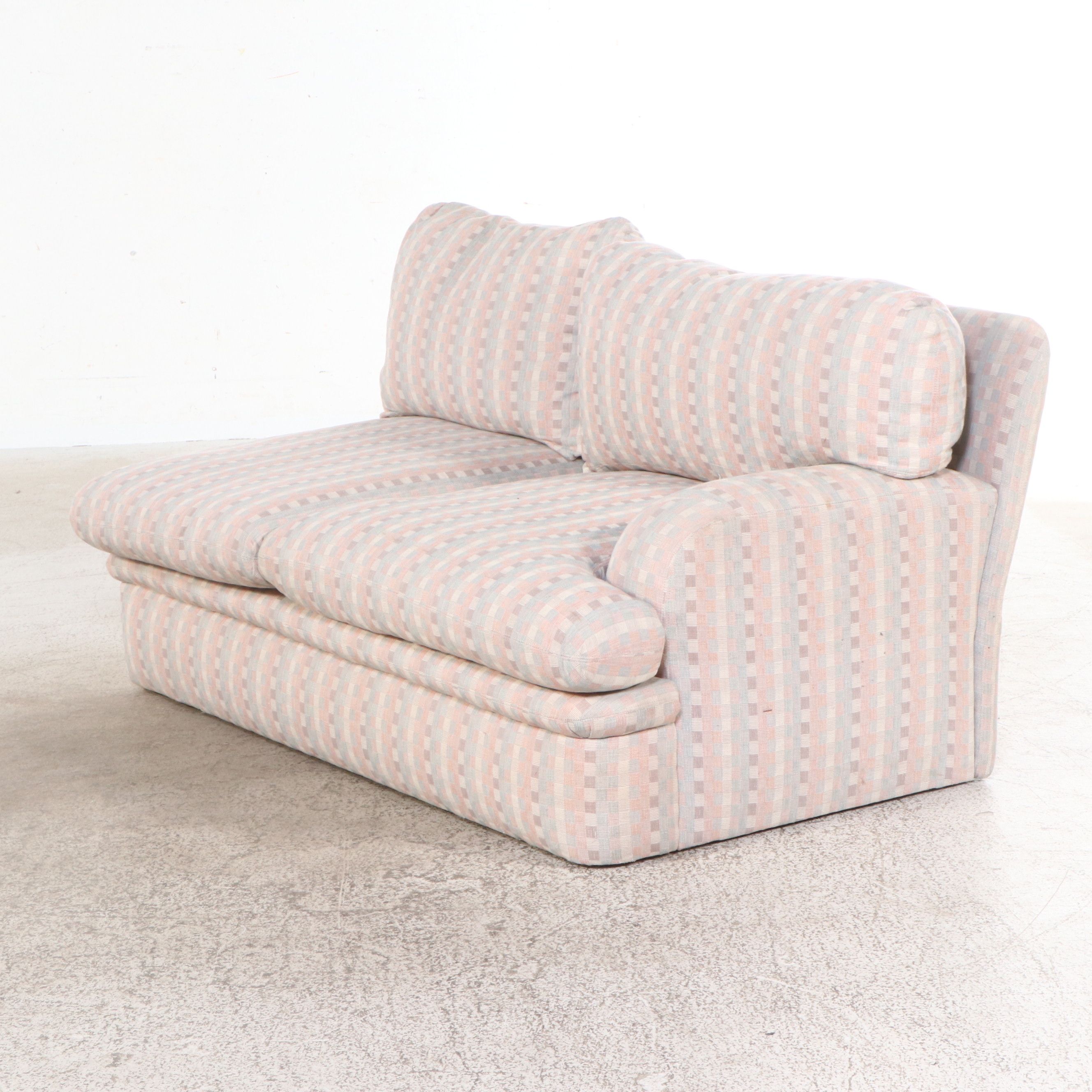 Swaim Originals Overstuffed Upholstered Sectional Sofa with Ottoman