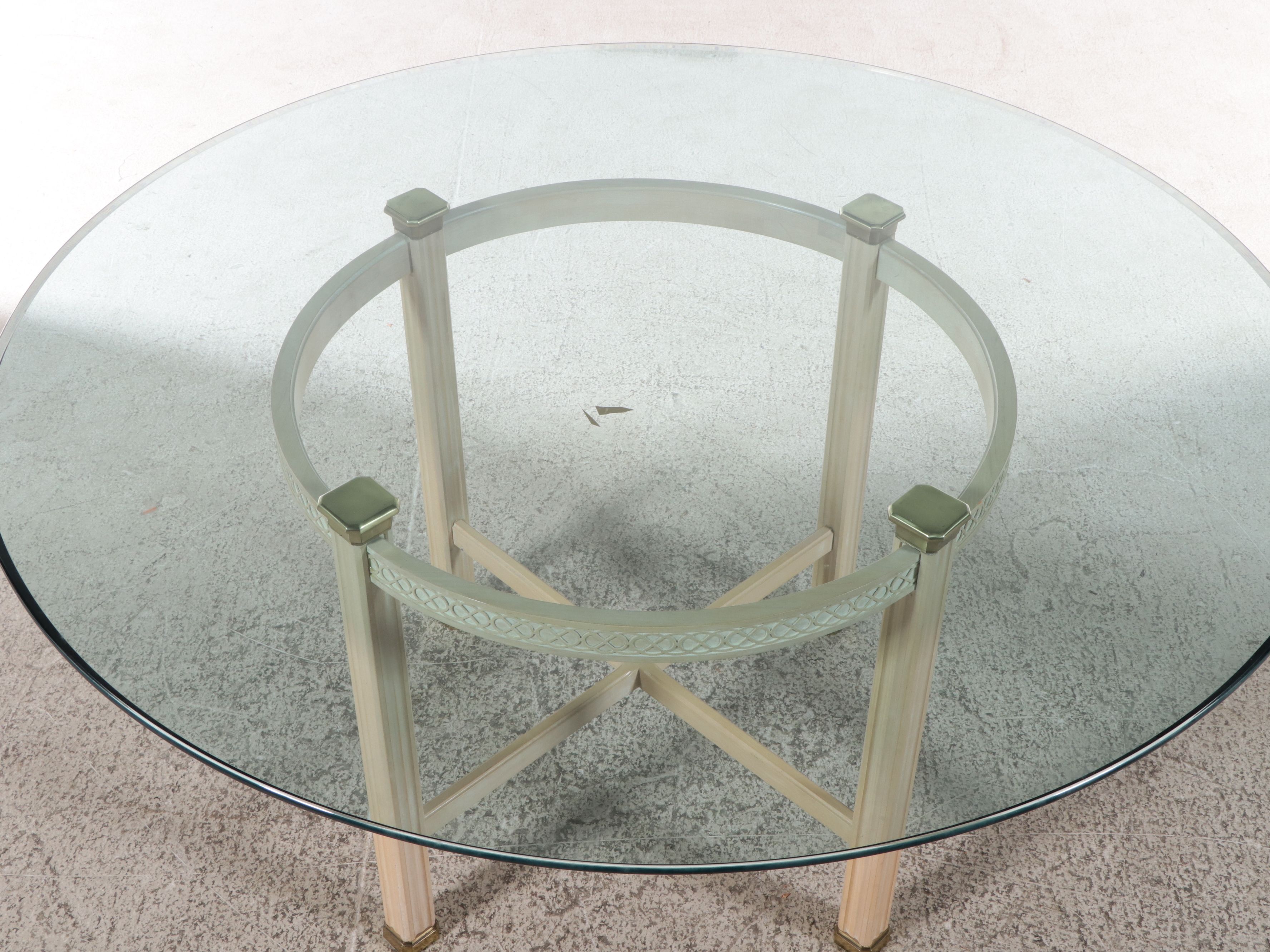 Seven-Piece Century Furniture Hepplewhite Style Bleached Oak Dining Set