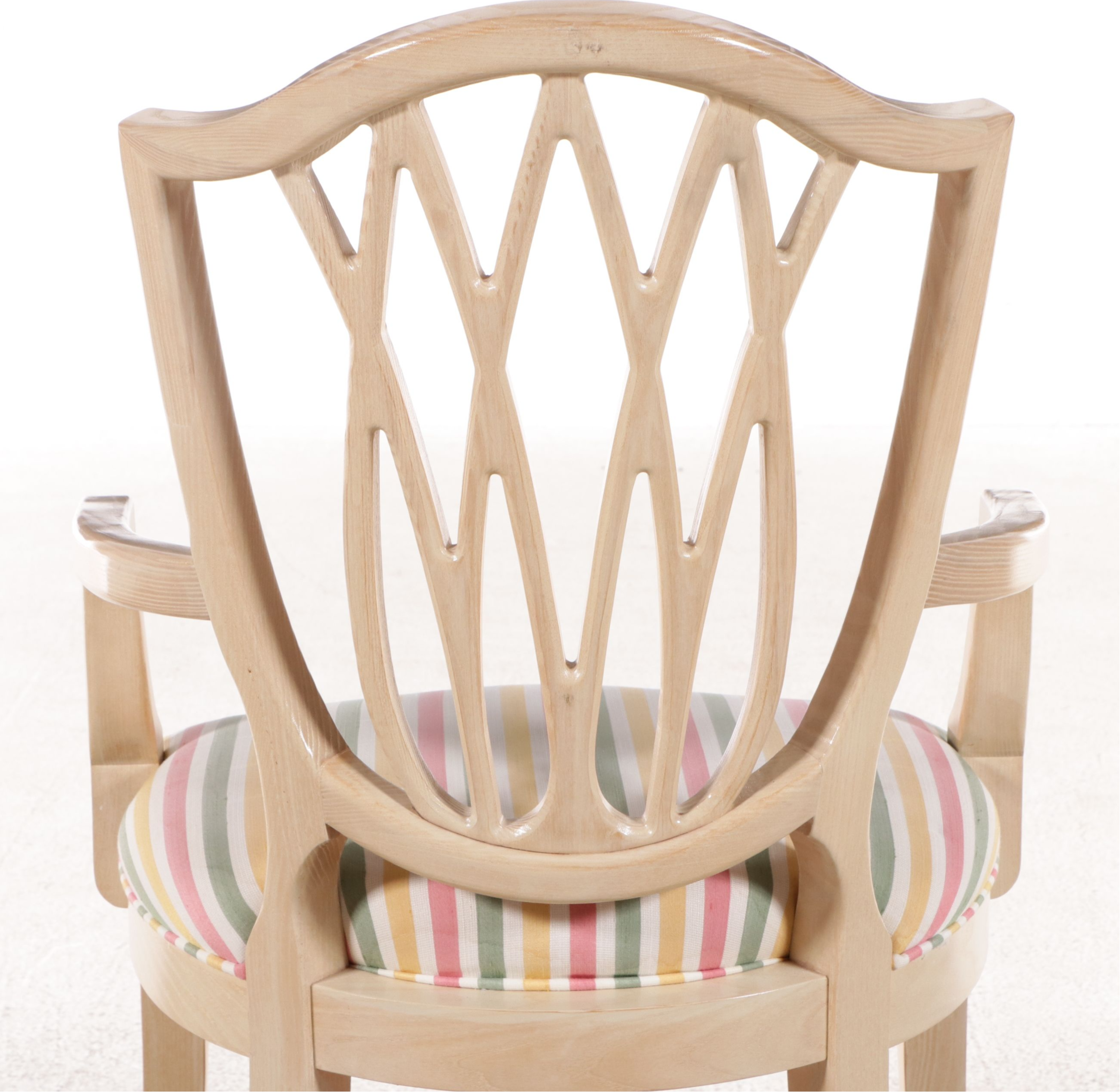 Seven-Piece Century Furniture Hepplewhite Style Bleached Oak Dining Set