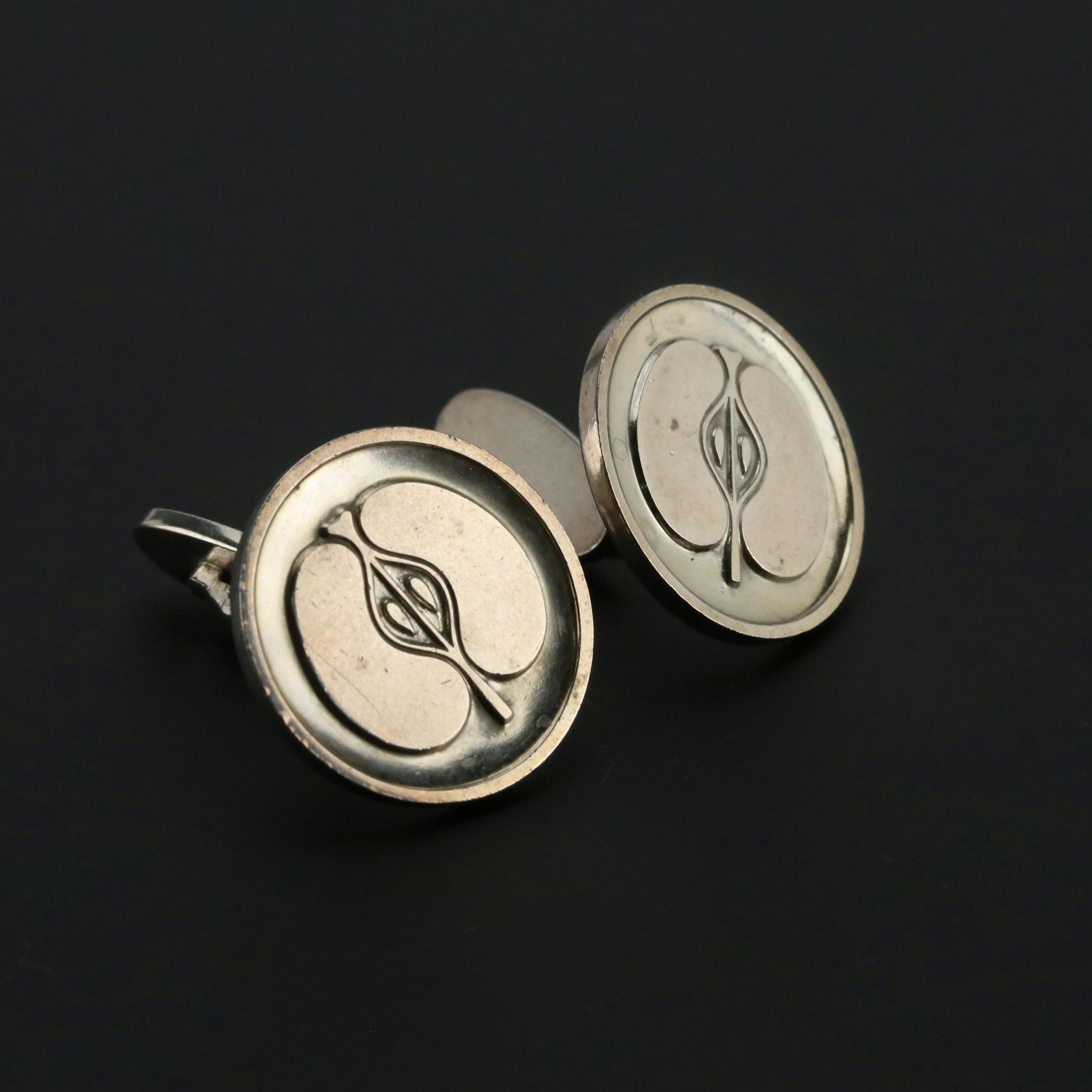 Georg Jensen Sterling Apple Cufflinks No. 111