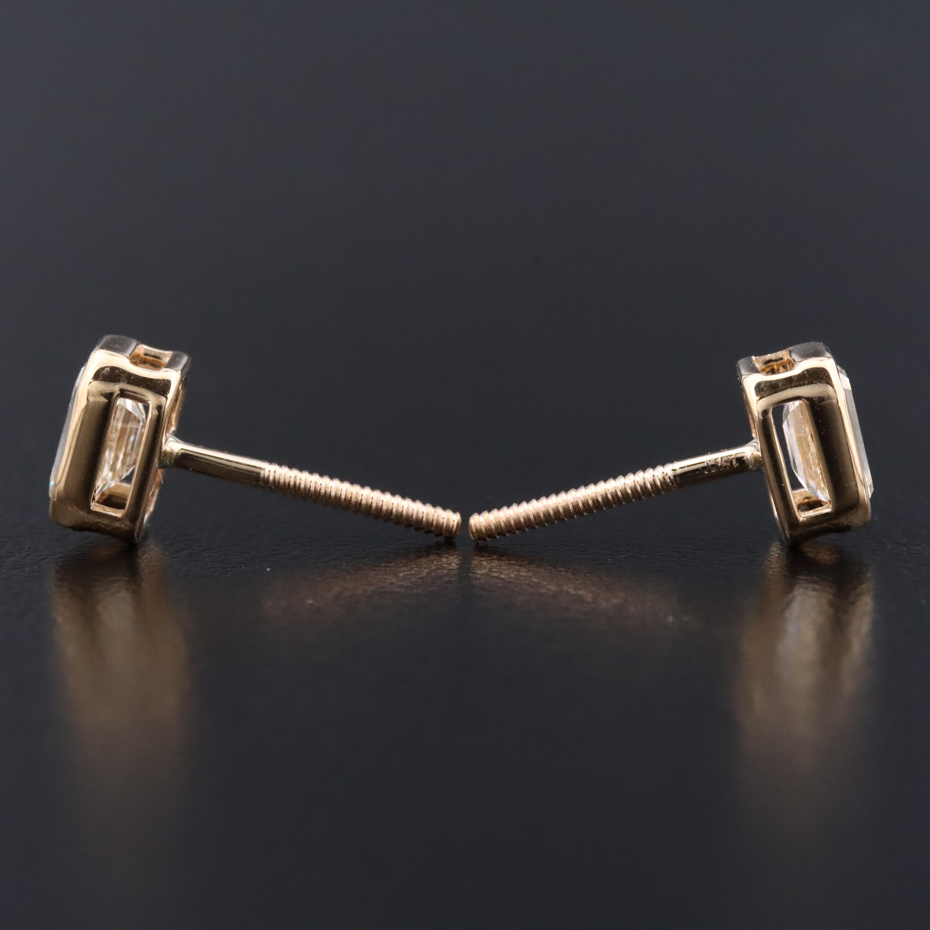 18K 1.00 CTW Diamond Stud Earrings with GIA Reports