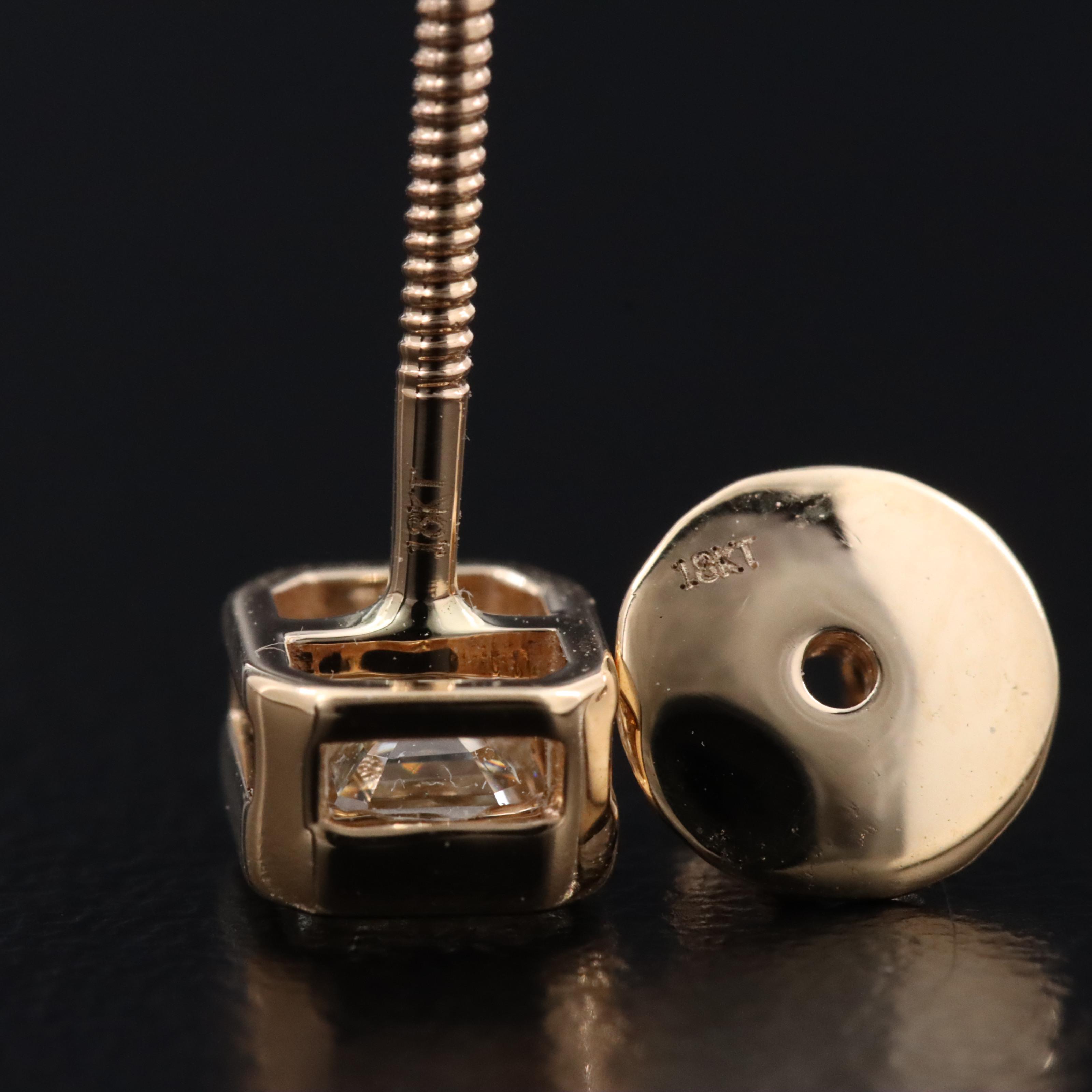 18K 1.00 CTW Diamond Stud Earrings with GIA Reports