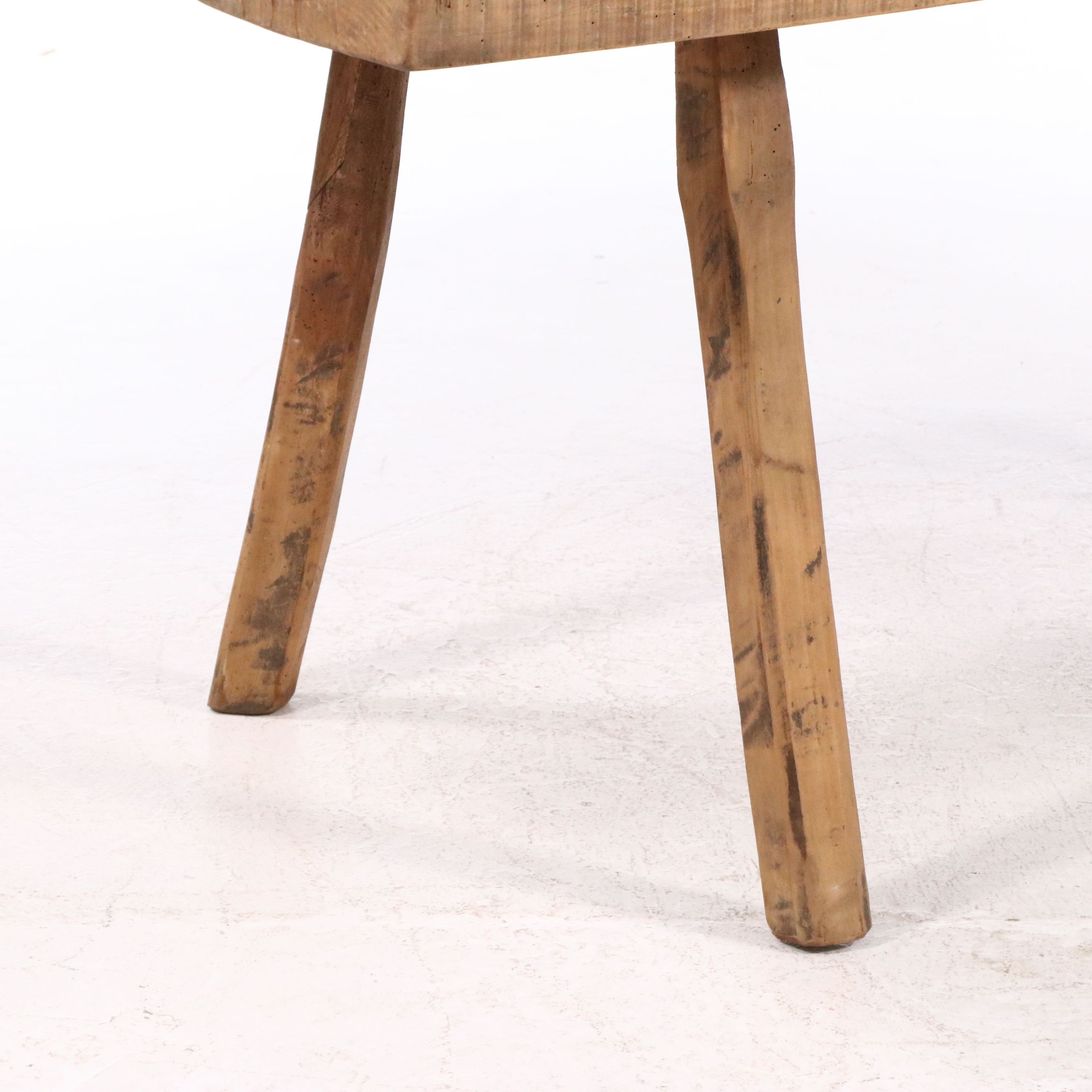 Rustic Style Slatted Wood Bench